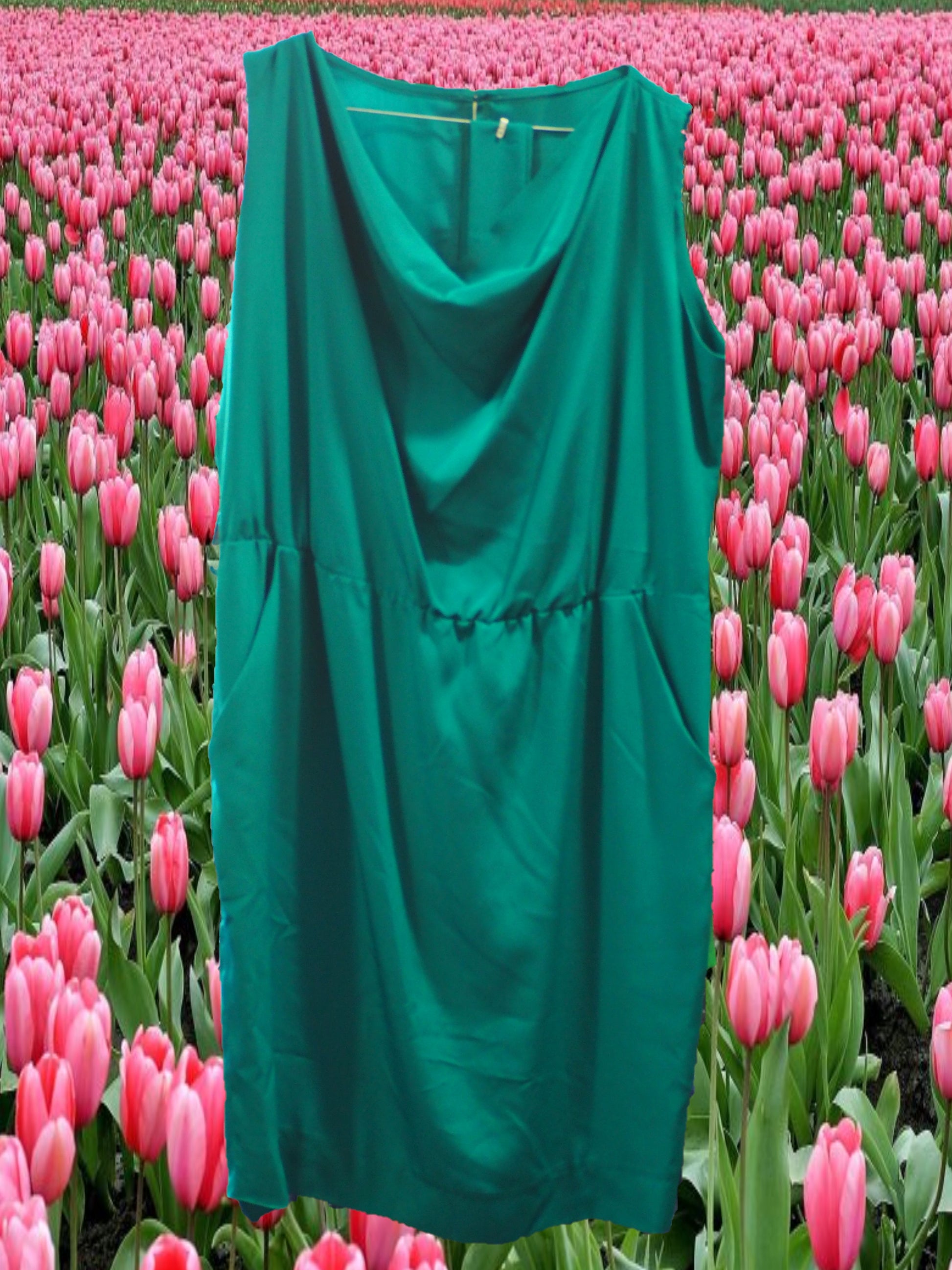 VESTIDO CORTO VERDE TIRANTES