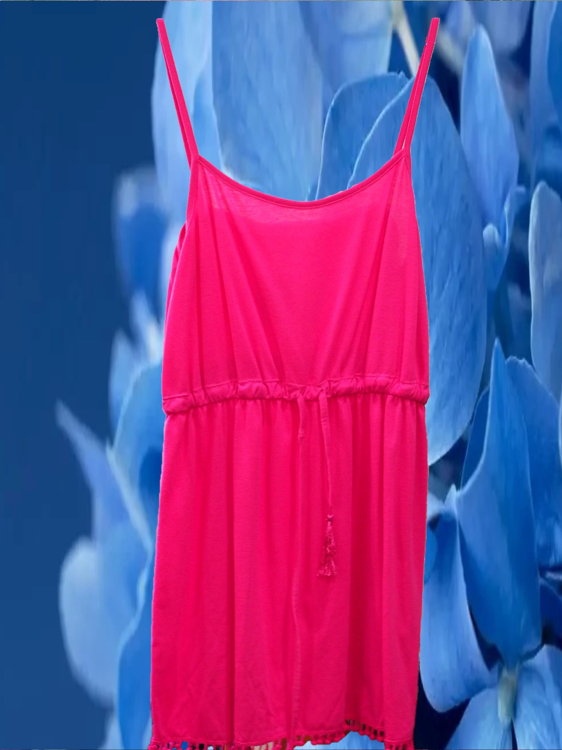VESTIDO ROSA CORTO TIRANTES
