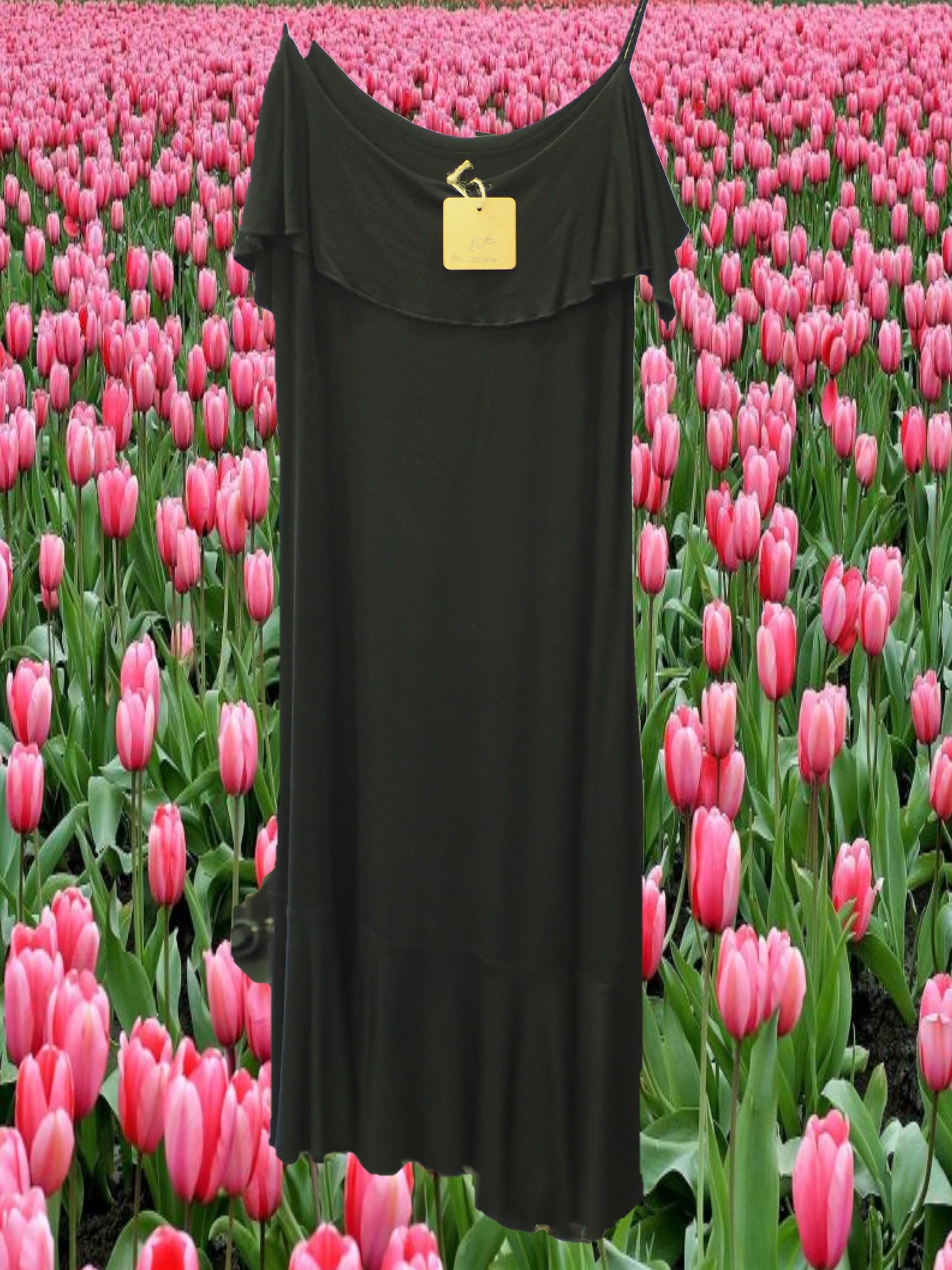 VESTIDO CORTO NEGRO TIRANTE