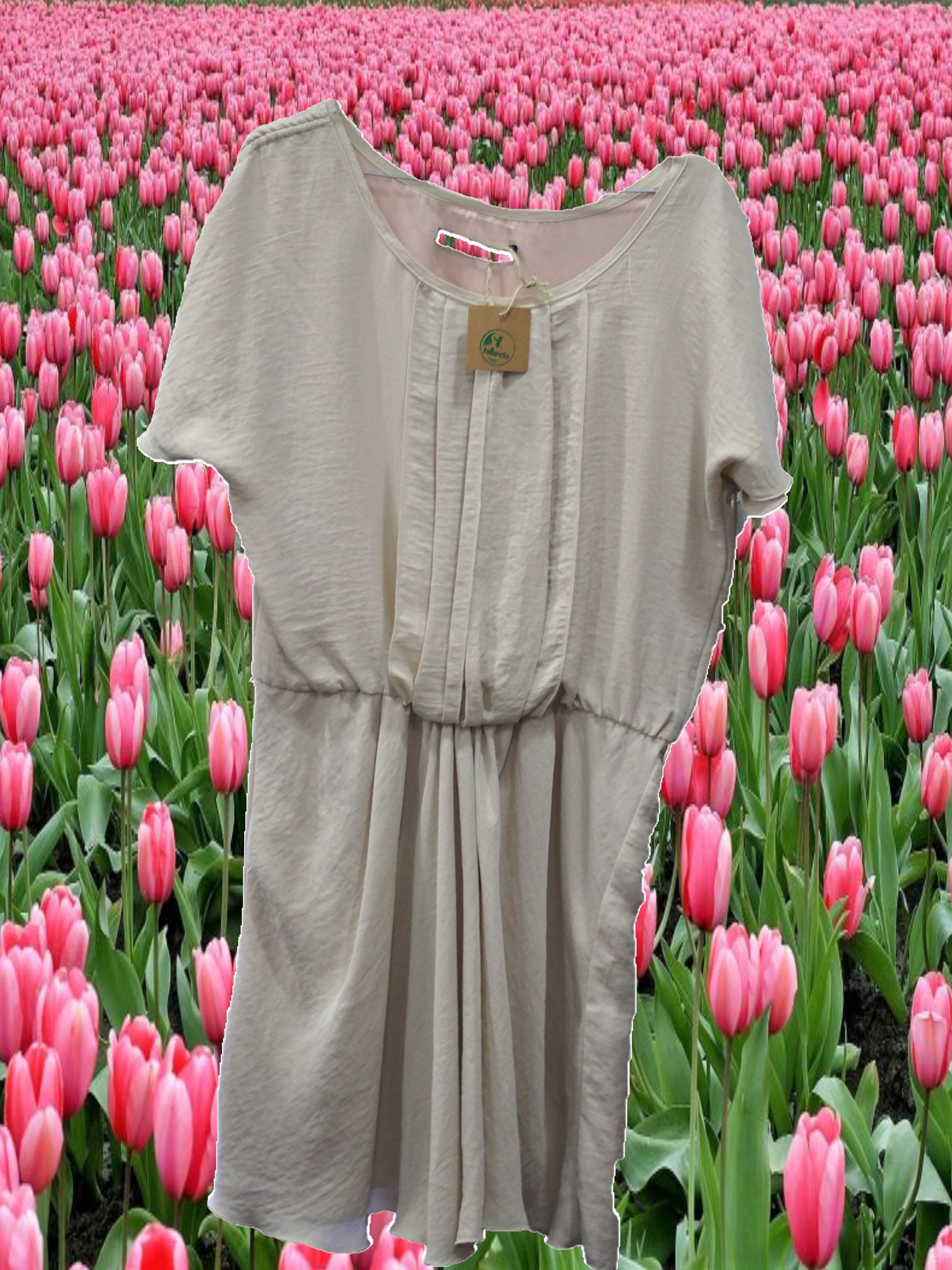 VESTIDO COLOR CREMA
