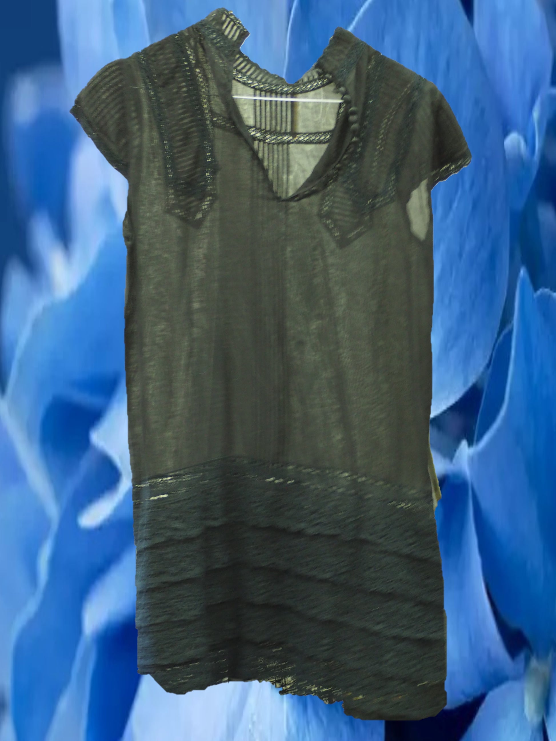 VESTIDO NEGRO MANGA CORTA