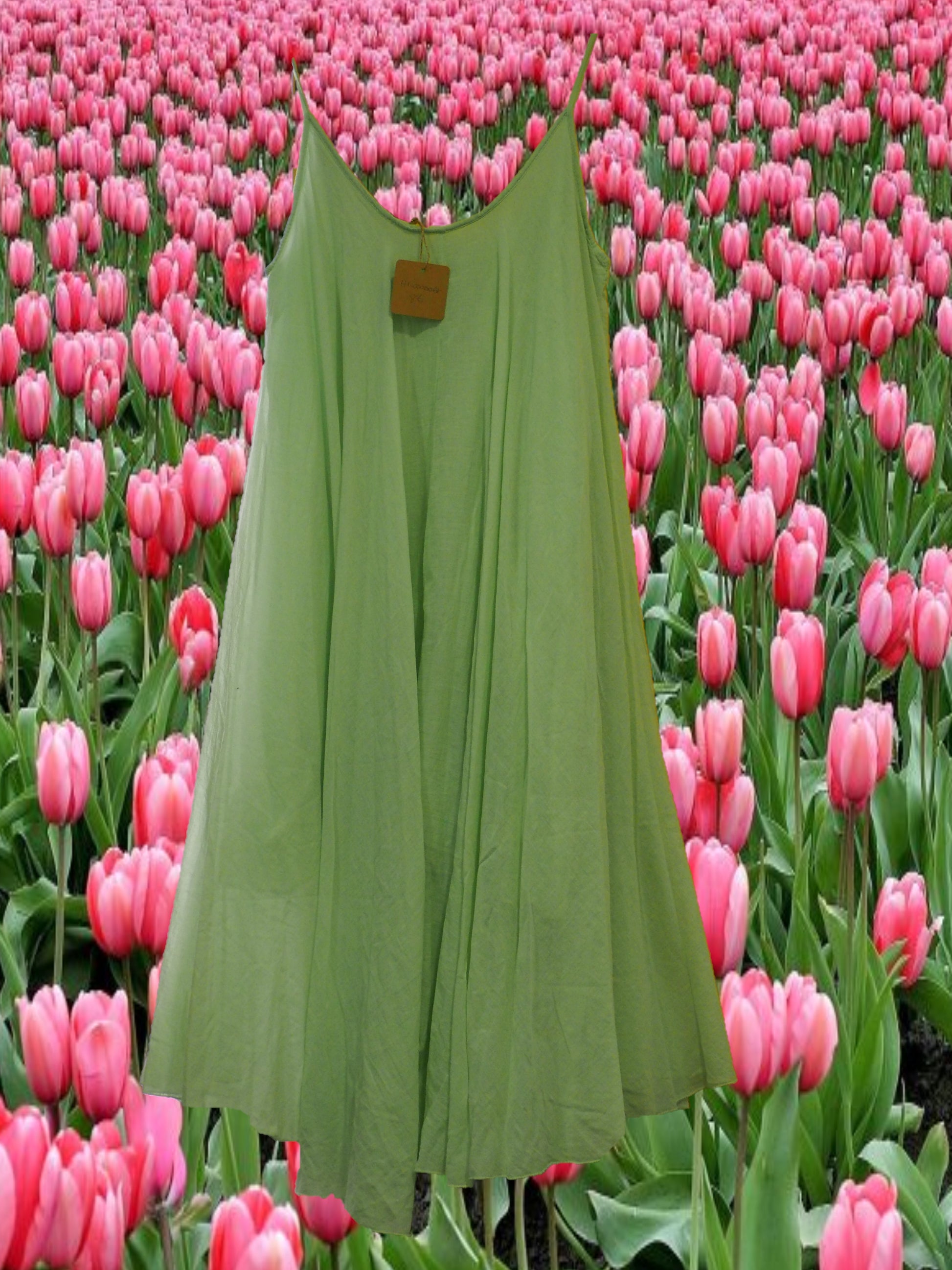 VESTIDO VERDE TIRANTES