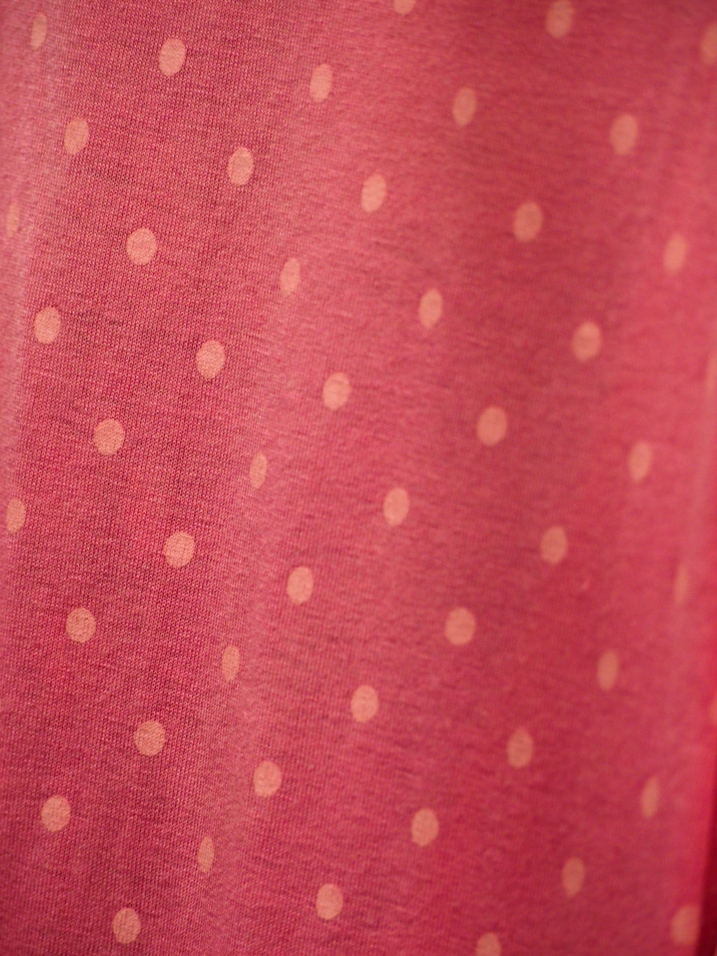 VESTIDO MANGA CORTA ROSA CON LUNARES