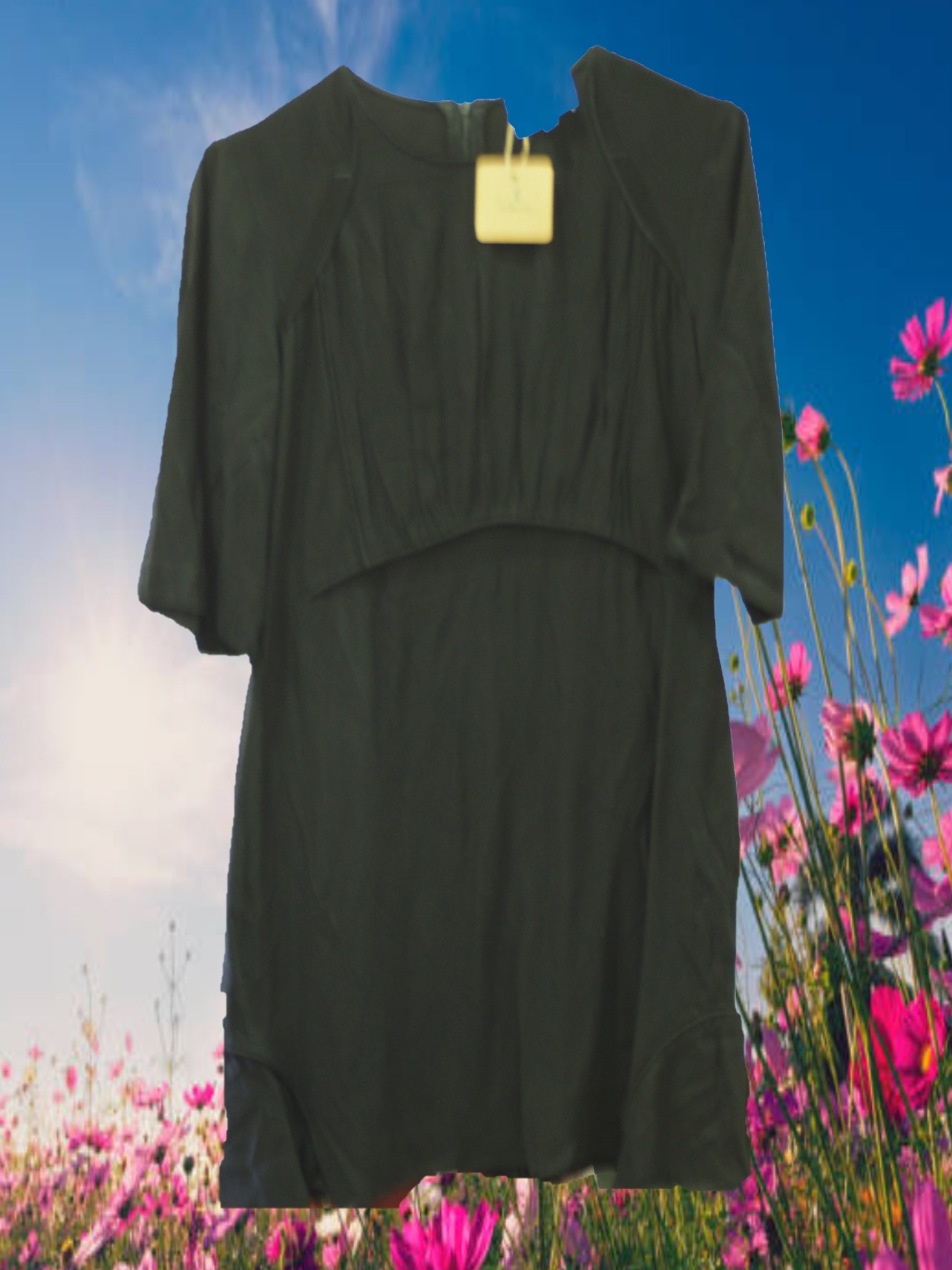 VESTIDO NEGRO MANGA CORTA