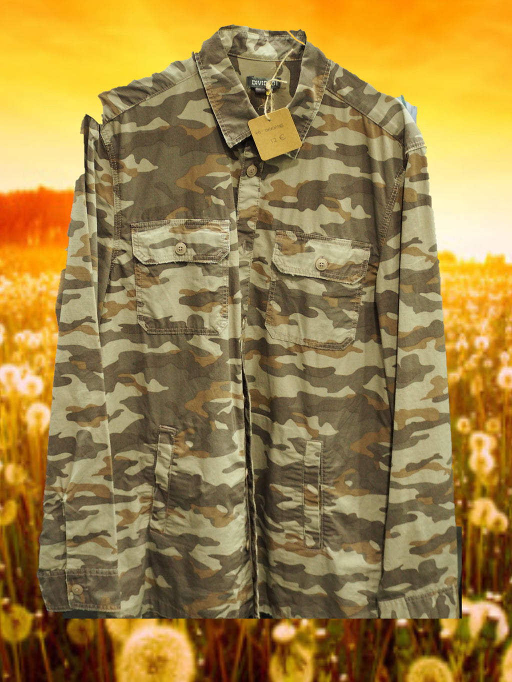 CAMISA CABALLERO MANGA LARGA ESTAMPADO MILITAR