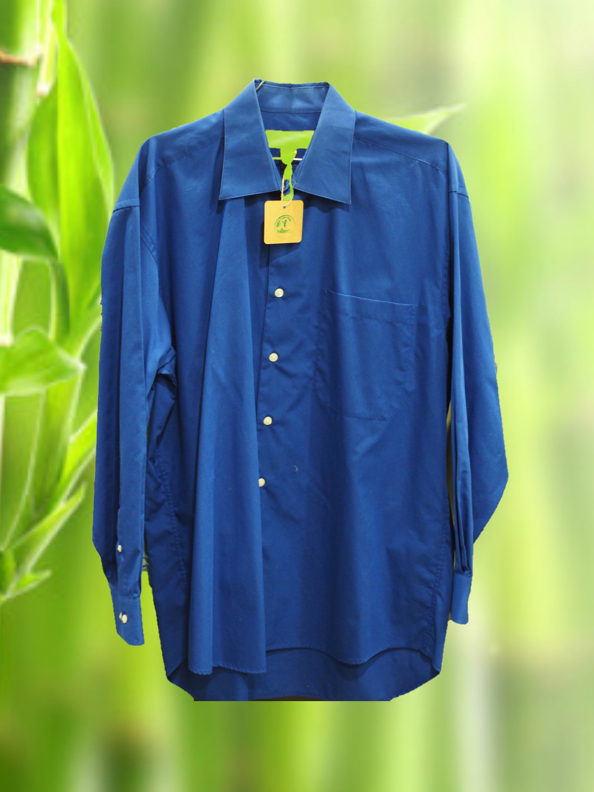 CAMISA CABALLERO MANGA LARGA COLOR AZULON