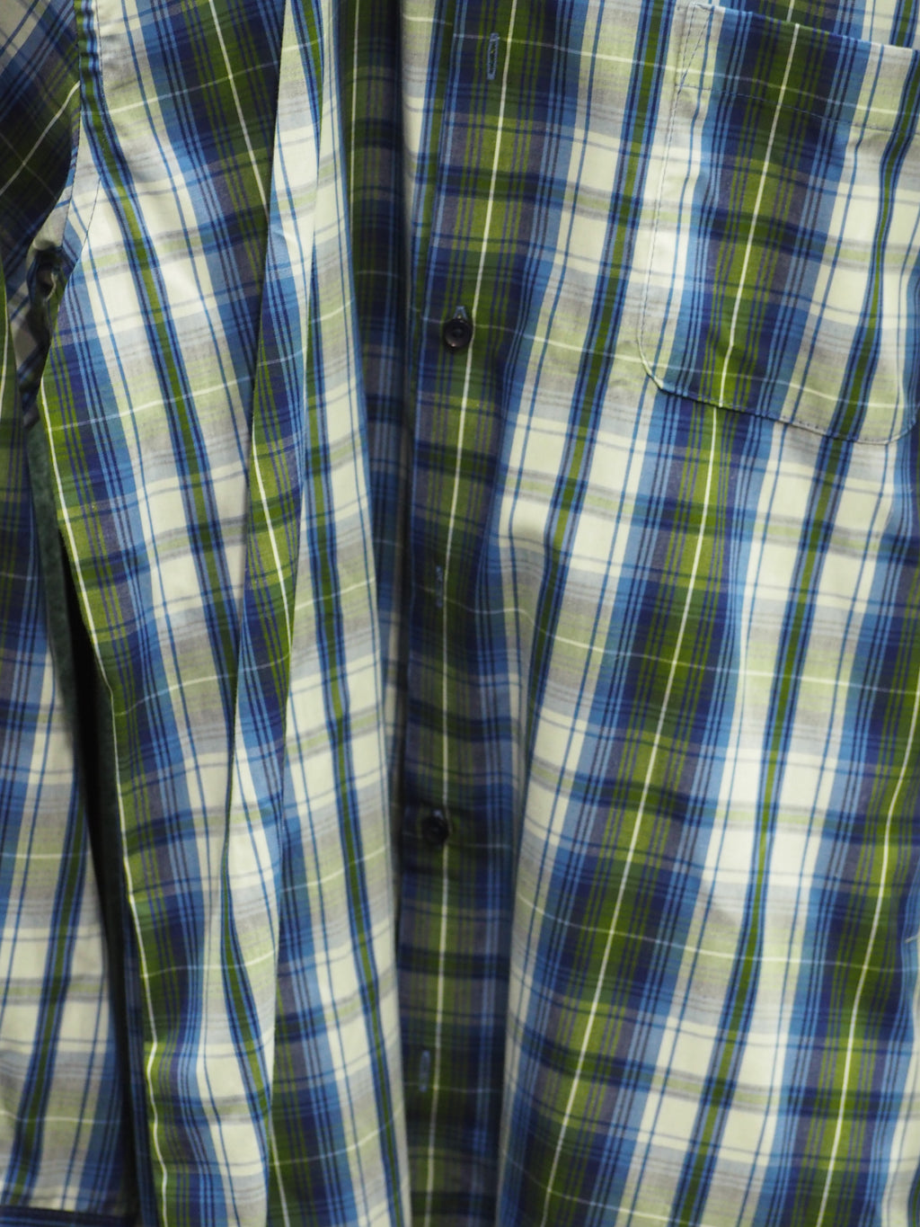 CAMISA CABALLERO MANGA LARGA CUADROS AZULES Y VERDES