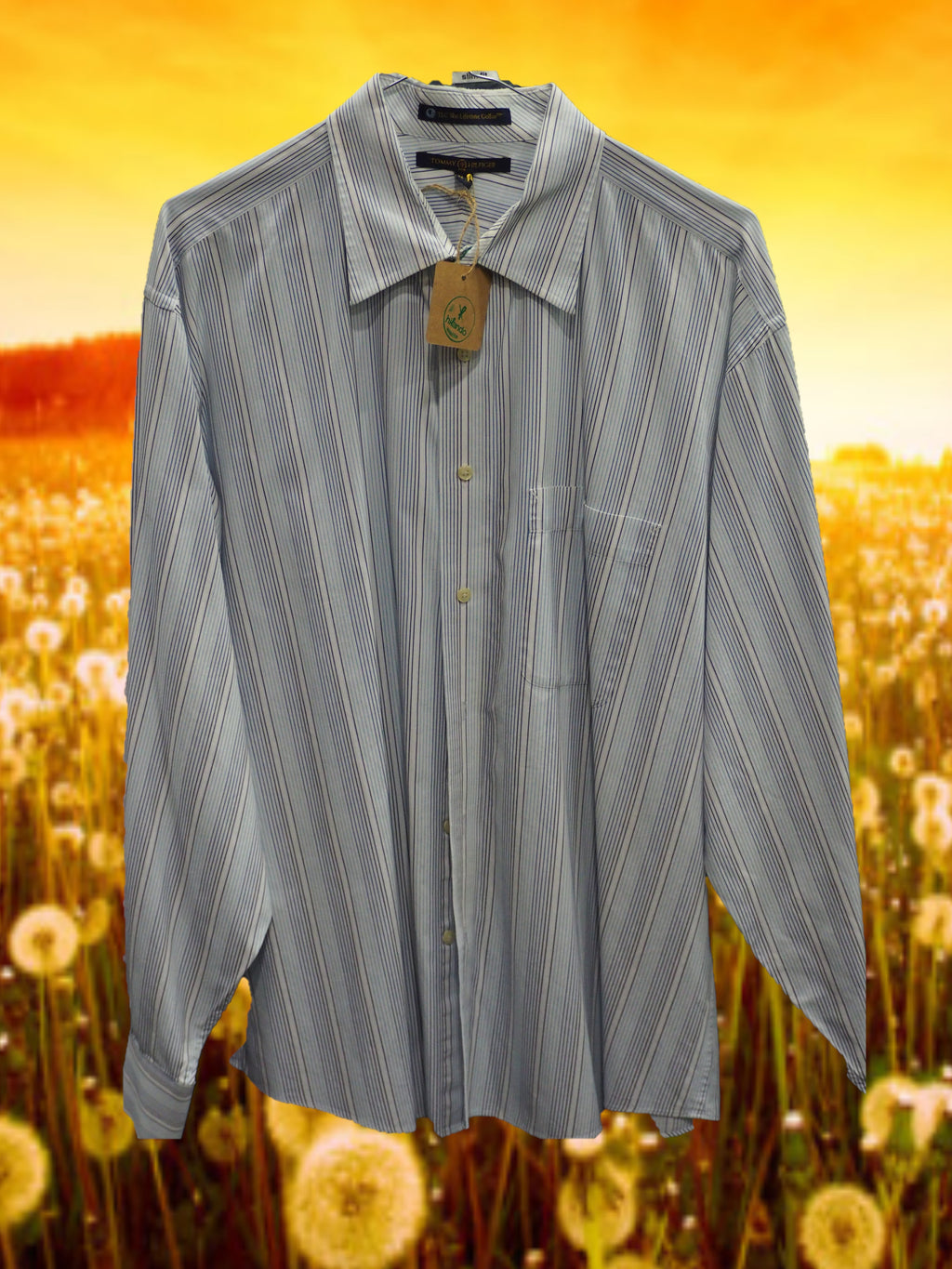 CAMISA CABALLERO MANGA LARGA RAYAS AZULES