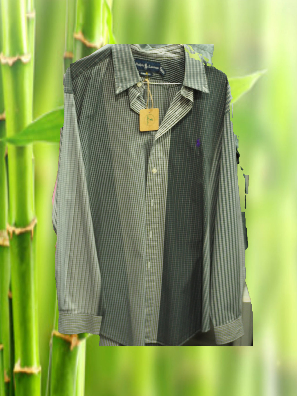 CAMISA CABALLERO MANGA LARGA CUADROS GRISES