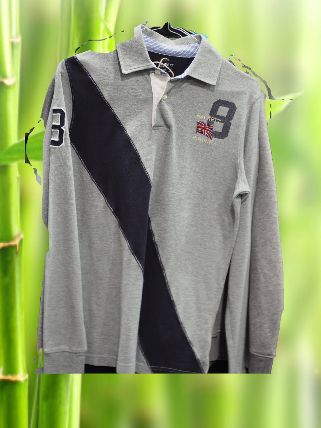 POLO NIÑO MANGA LARGA GRIS