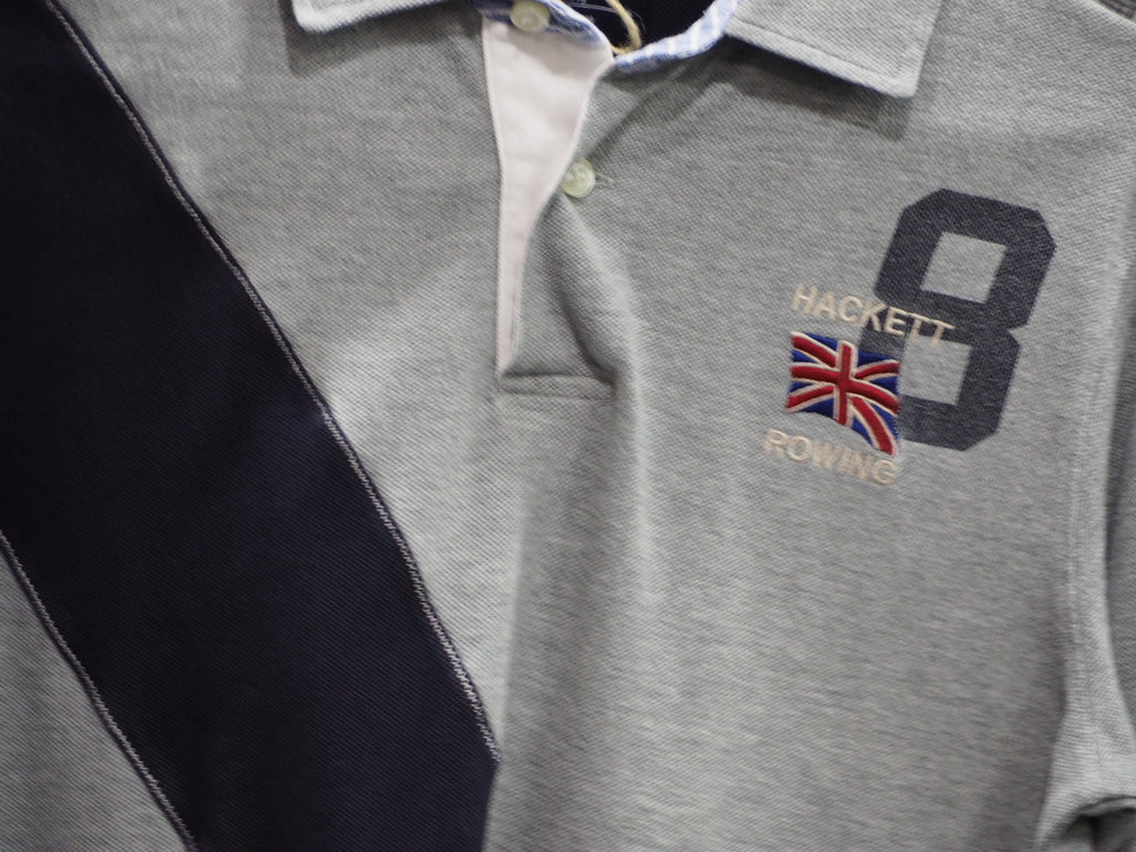 POLO NIÑO MANGA LARGA GRIS