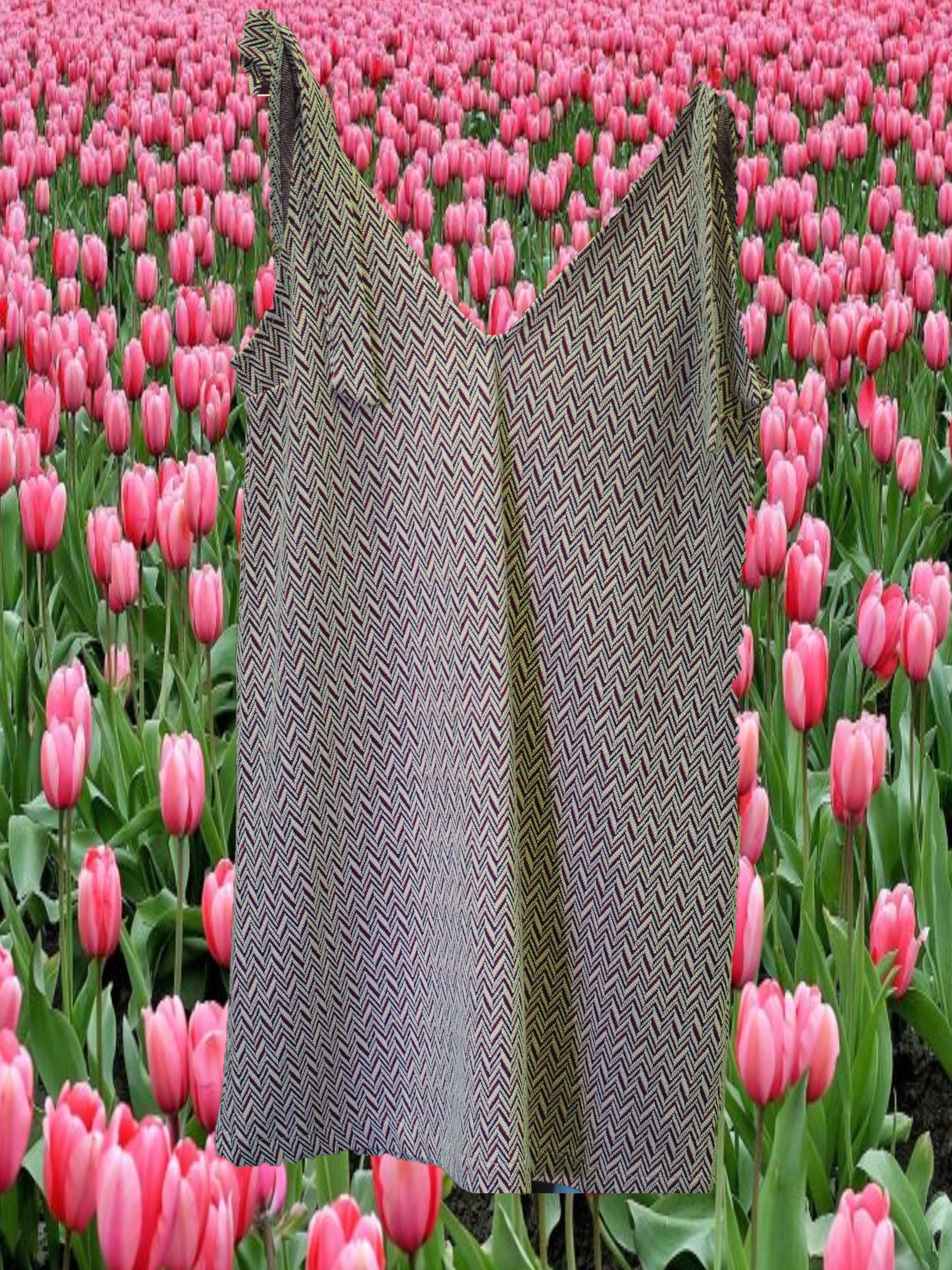 VESTIDO TIRANTES GRANATE CON ESTAMPADO GEOMÉTRICO