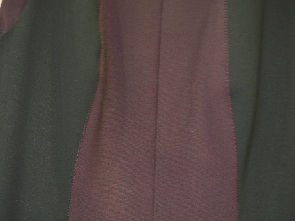 VESTIDO MIDI SIN MANGAS NEGRO Y MORADO