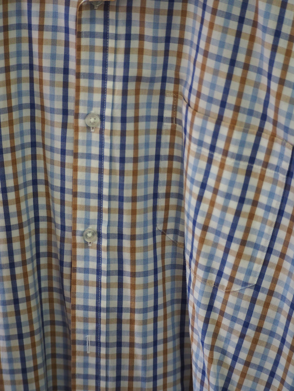CAMISA MANGA CORTA CABALLERO BLANCA CON CUADROS