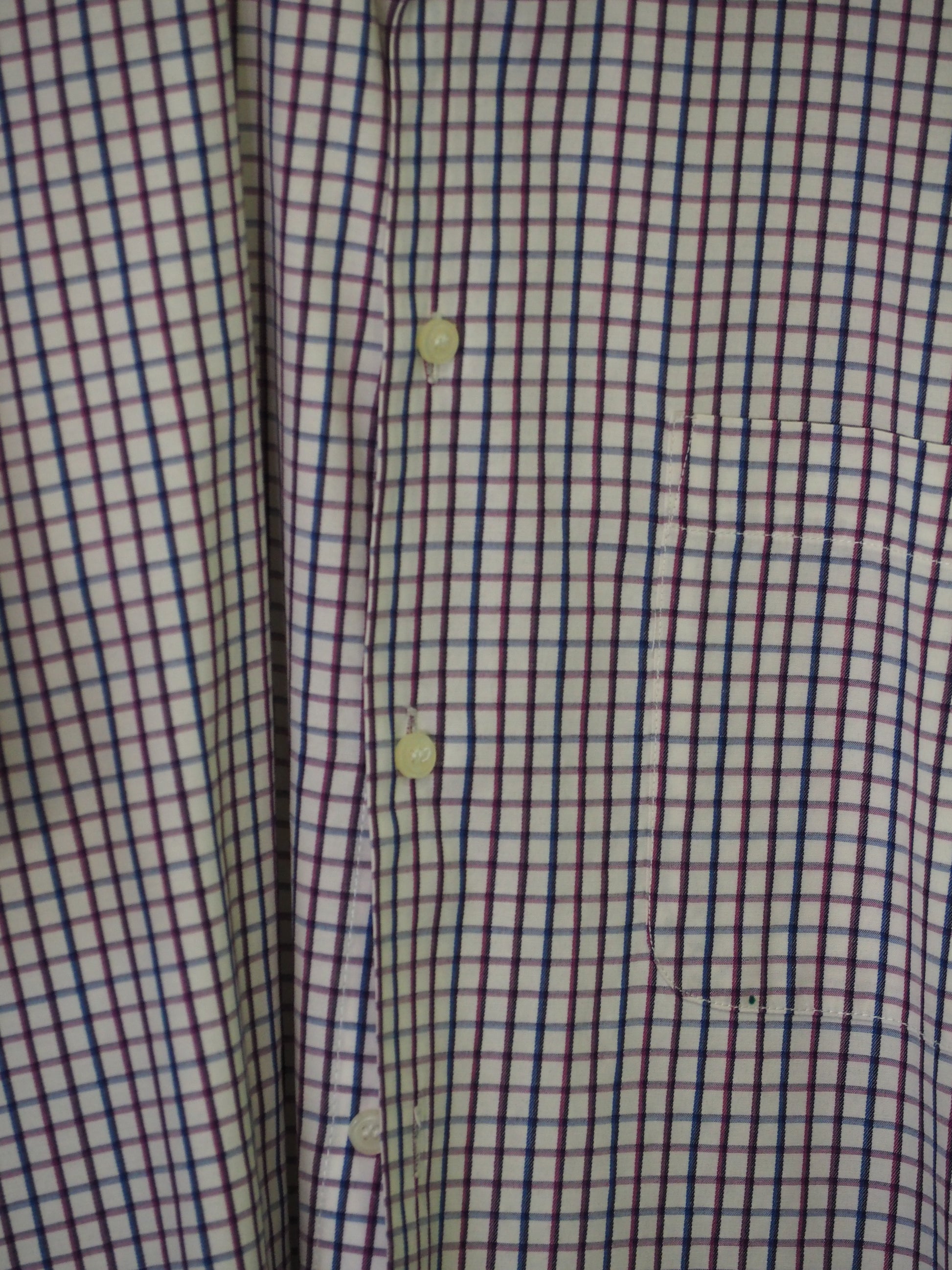 CAMISA MANGA CORTA CABALLERO BLANCA CON CUADROS COLORES