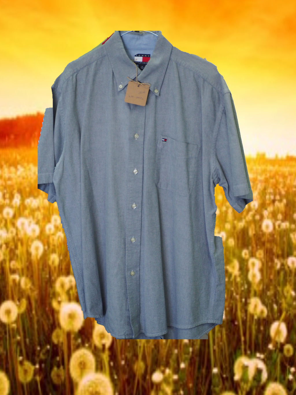 CAMISA MANGA CORTA CABALLERO AZUL