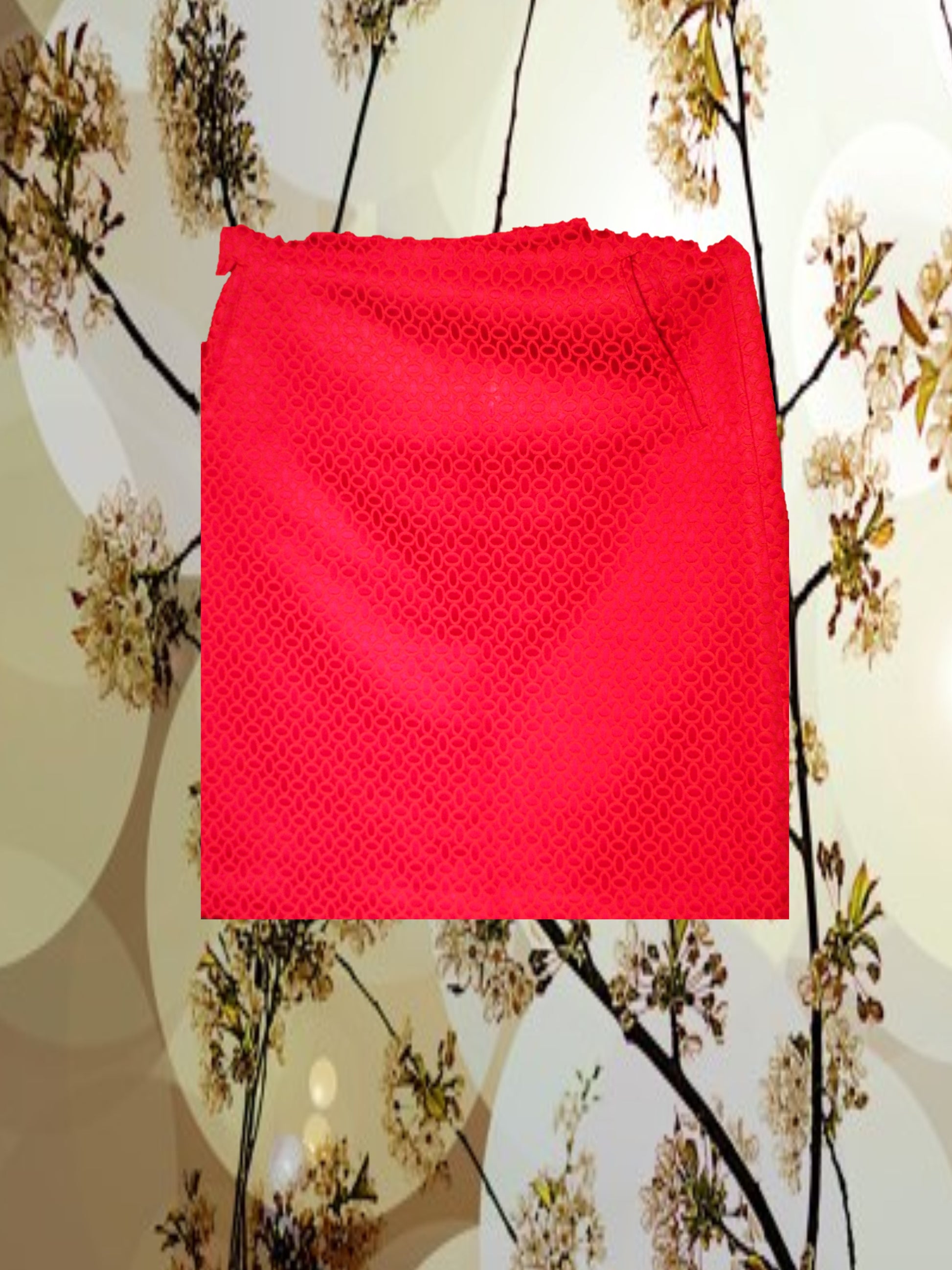 FALDA CORTA ROJA CON ESTAMPADO
