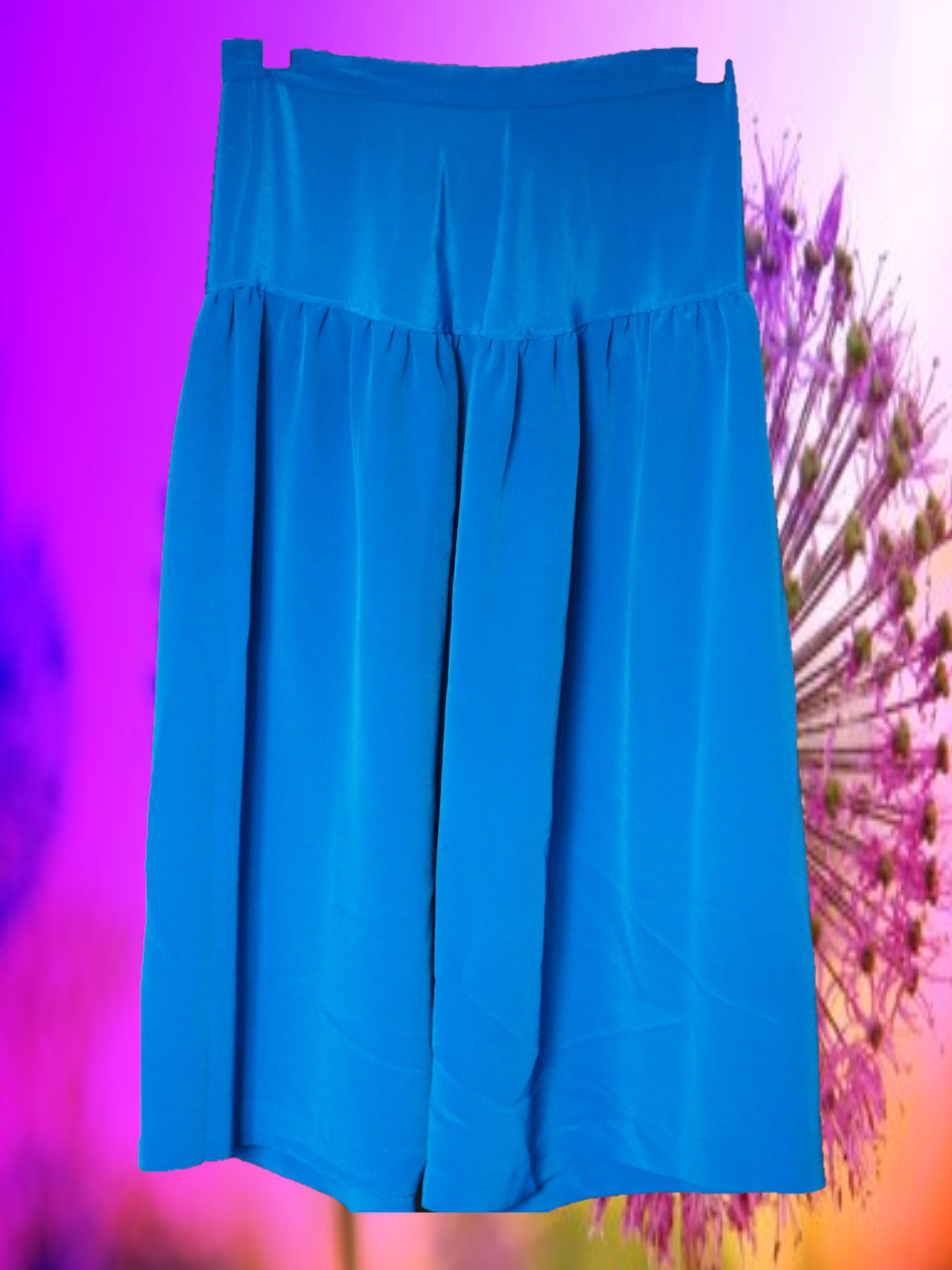 FALDA MIDI AZUL