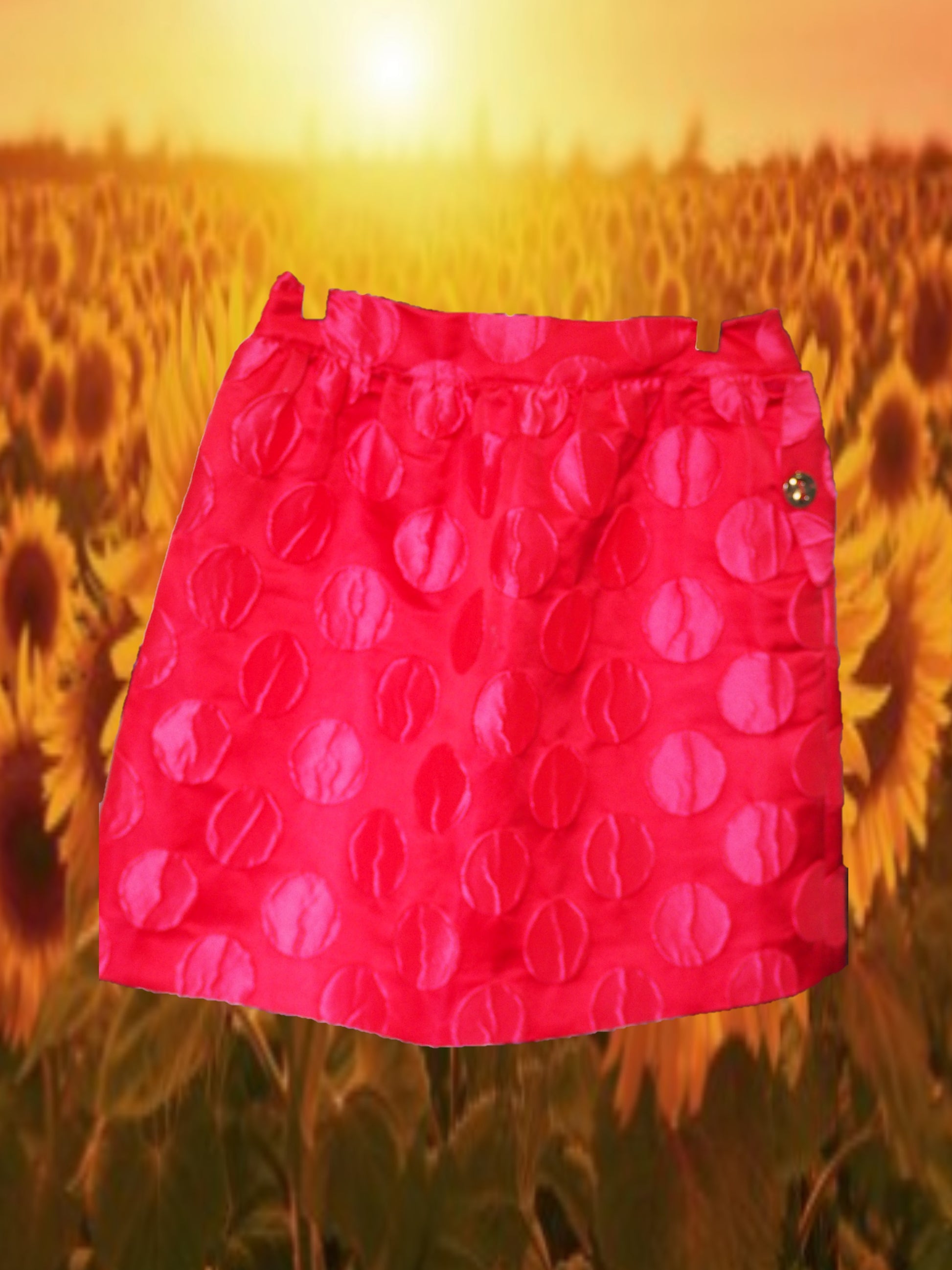 FALDA CORTA ROJA CON ESTAMPADO