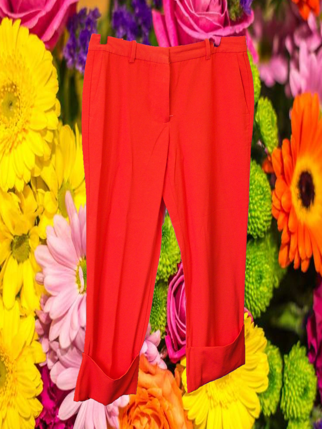 PANTALÓN MUJER DE VESTIR ROJO