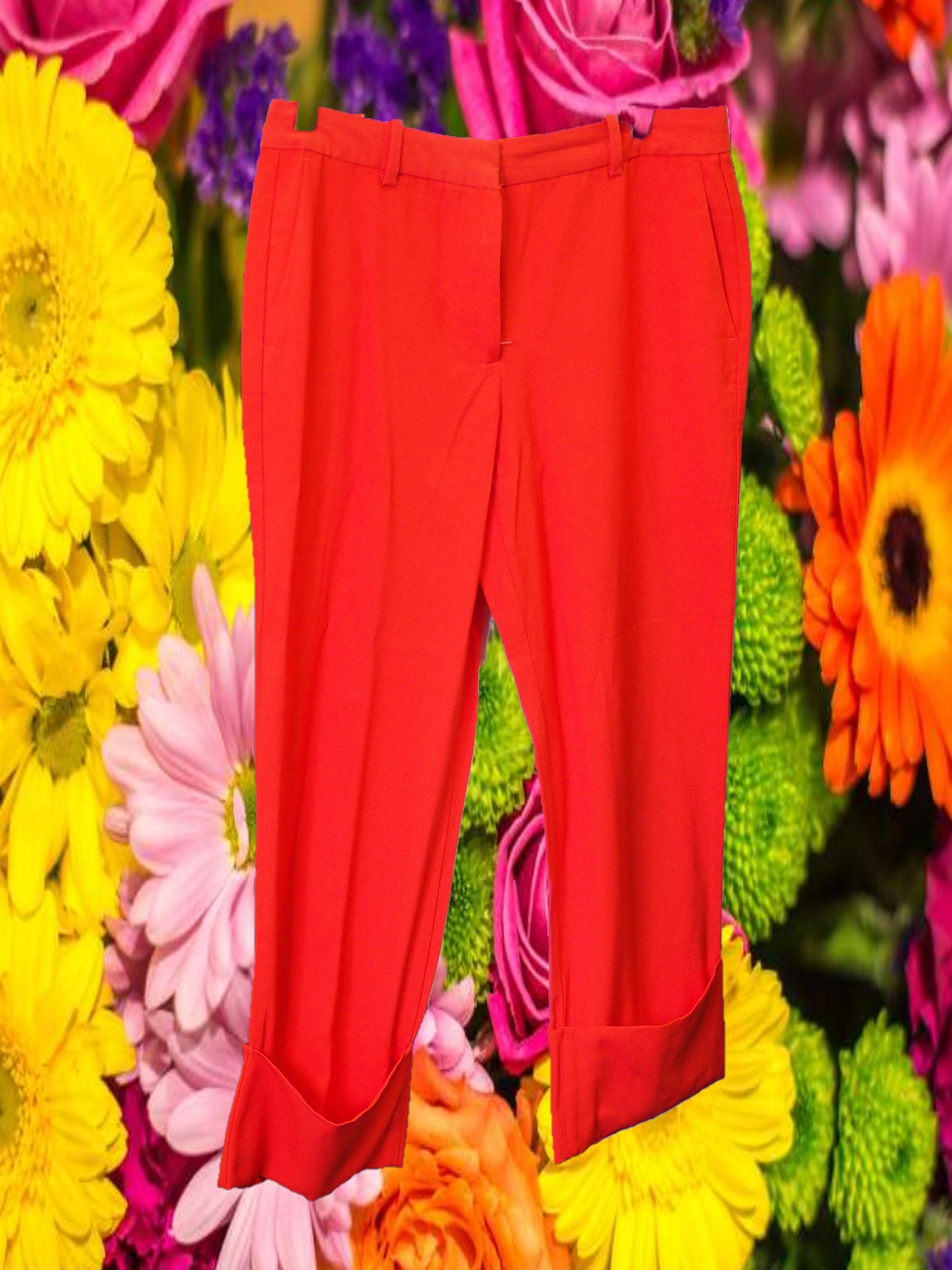 PANTALÓN MUJER DE VESTIR ROJO