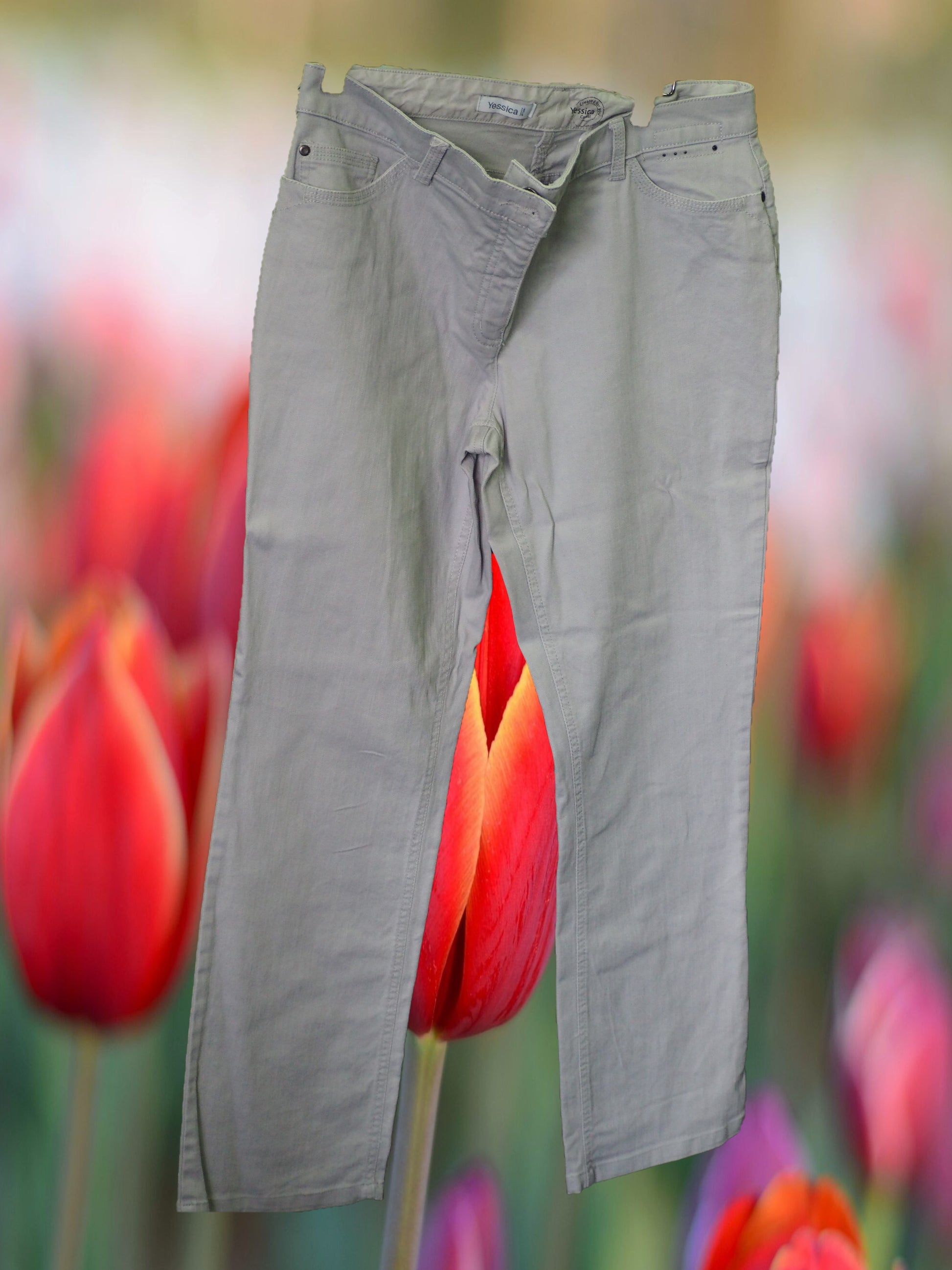 PANTALÓN MUJER VAQUERO GRIS