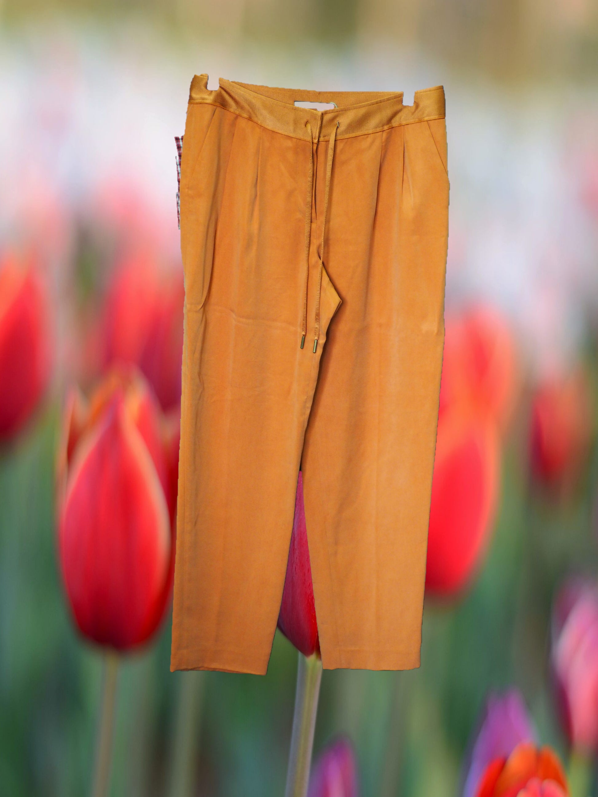 PANTALÓN MUJER DE VESTIR NARANJA