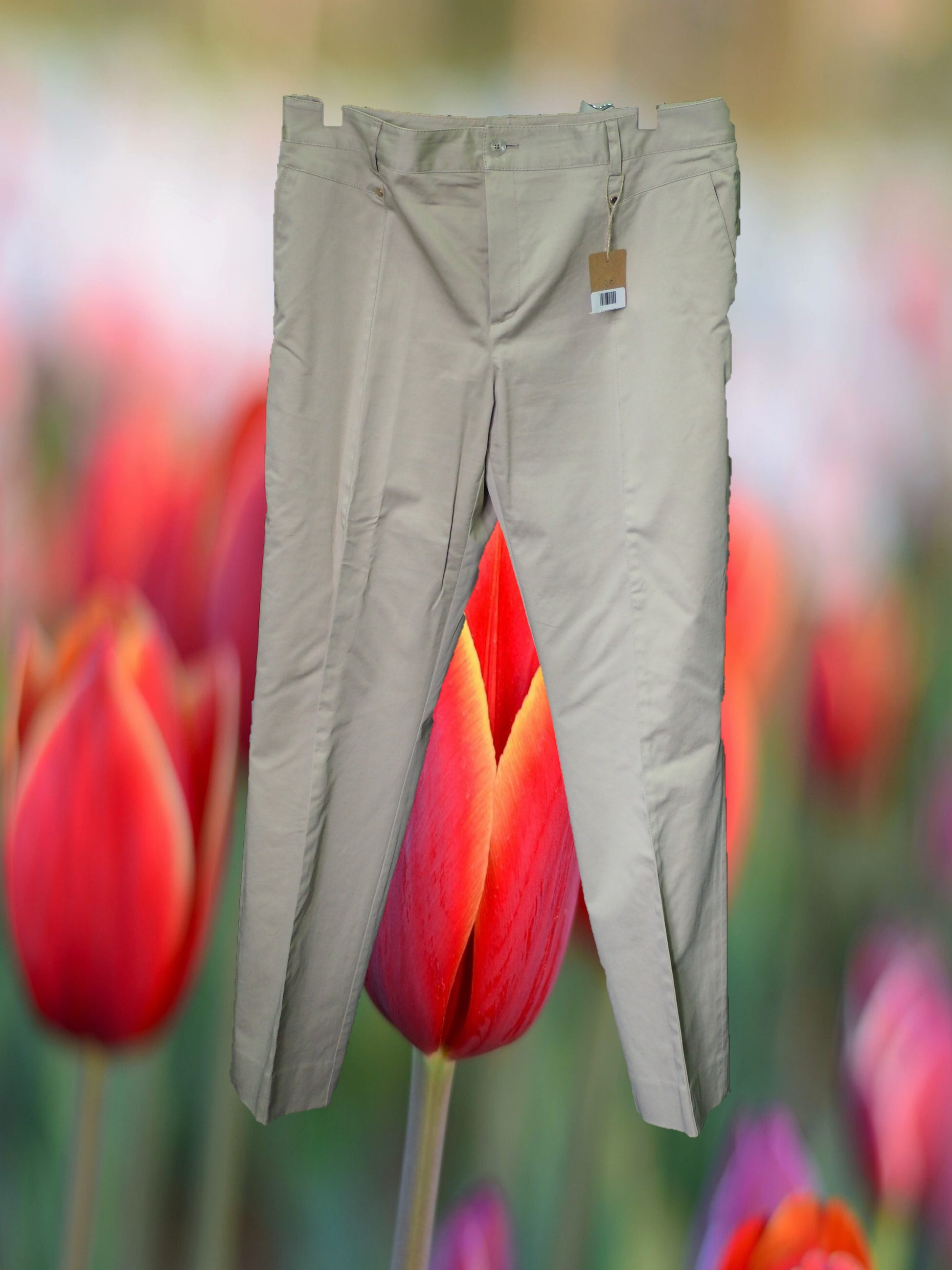 PANTALÓN MUJER DE VESTIR BEIGE