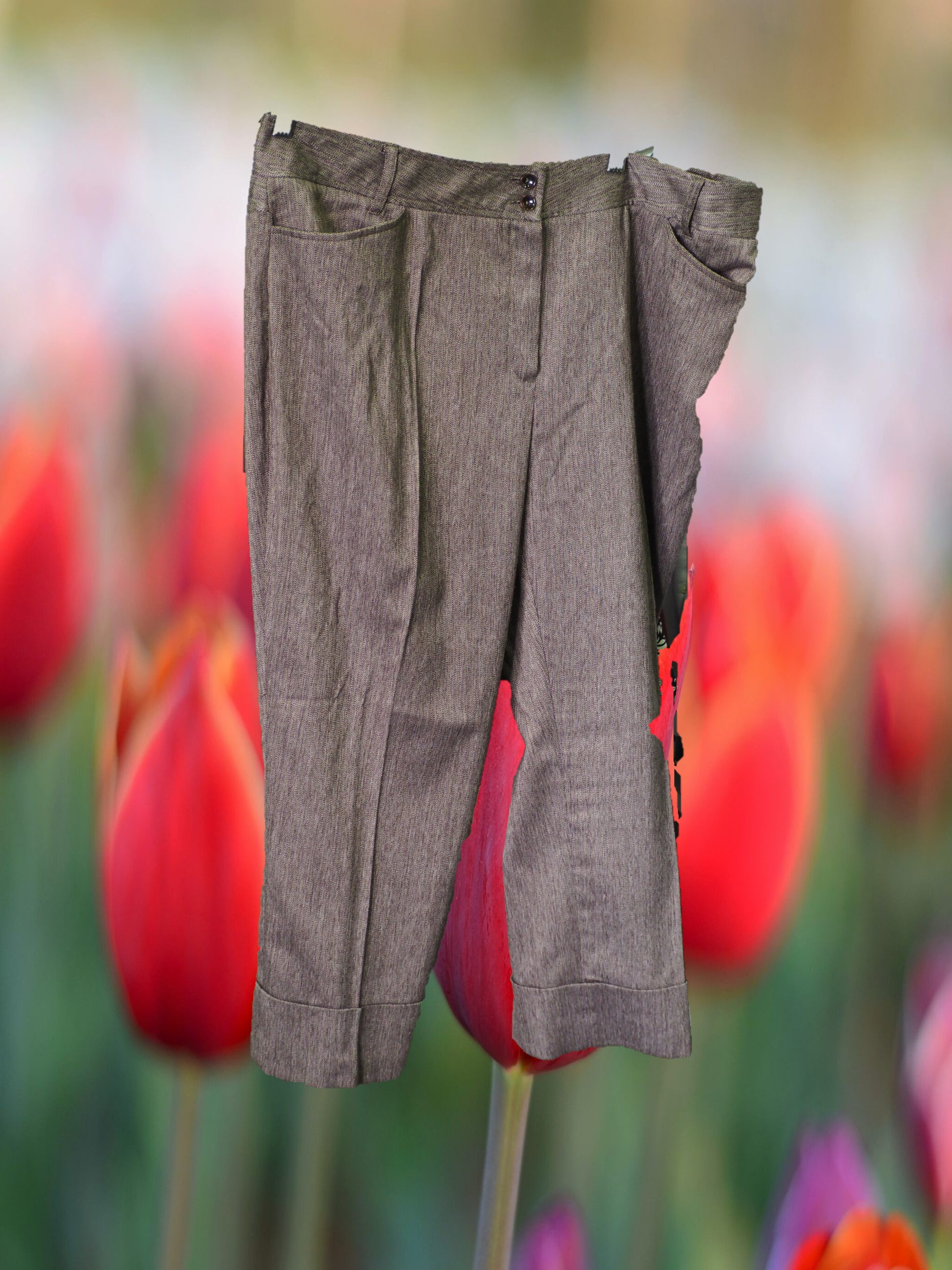 PANTALÓN MUJER DE VESTIR MARRÓN