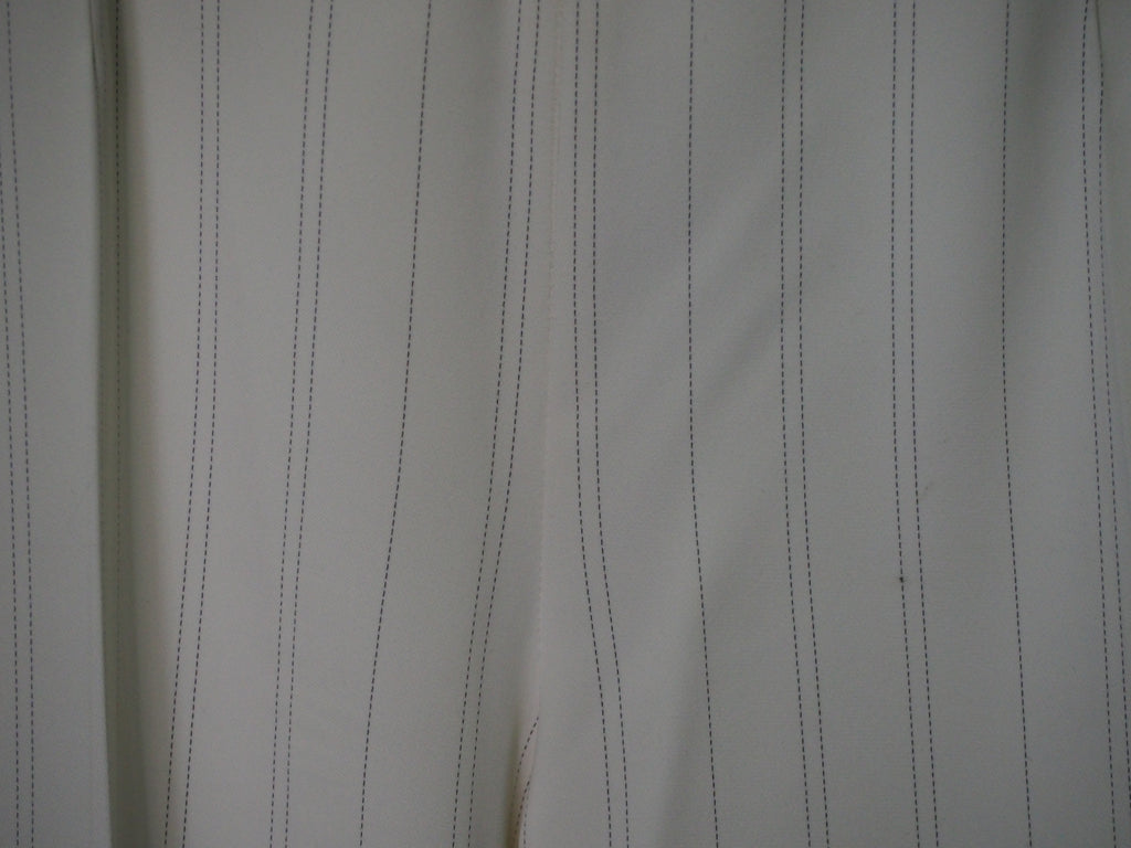 PANTALÓN MUJER DE VESTIR BLANCO CON RAYAS GRISES