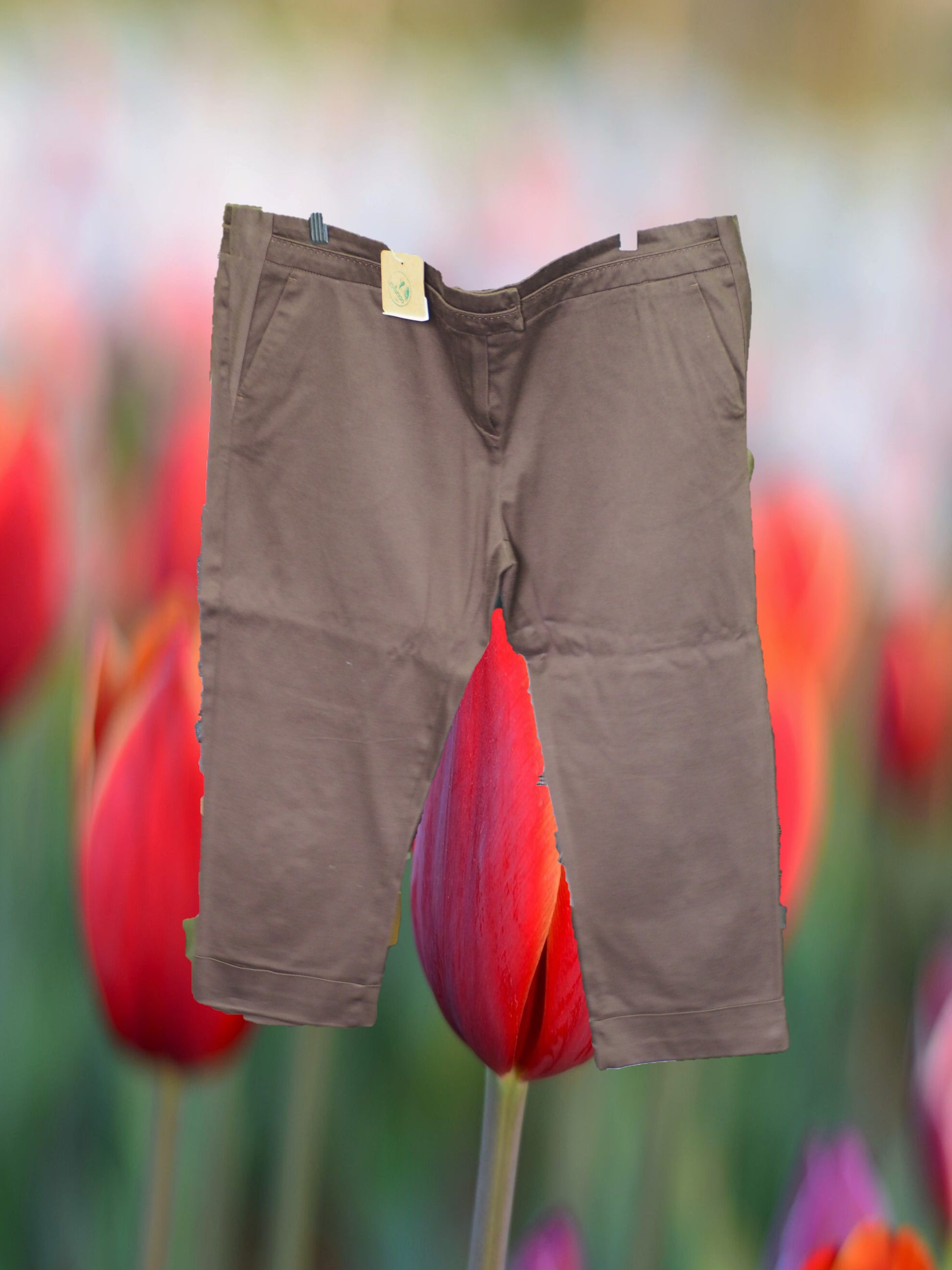 PANTALÓN MUJER DE VESTIR PIRATA MARRÓN