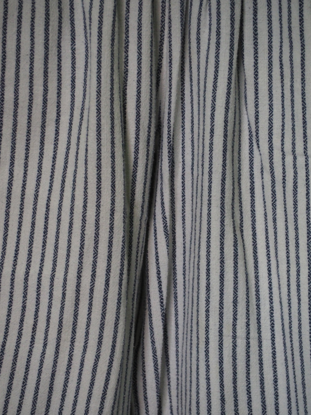 PANTALÓN MUJER ANCHO DE ALGODÓN BLANCO Y AZUL