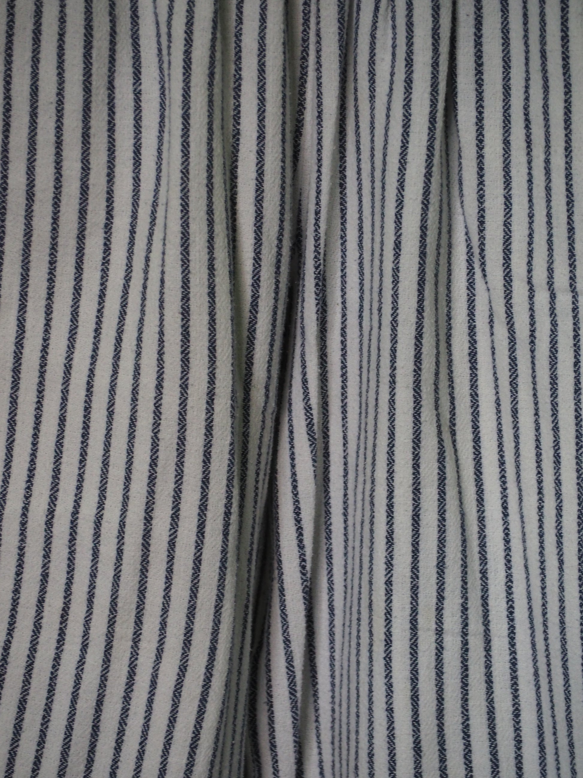 PANTALÓN MUJER ANCHO DE ALGODÓN BLANCO Y AZUL