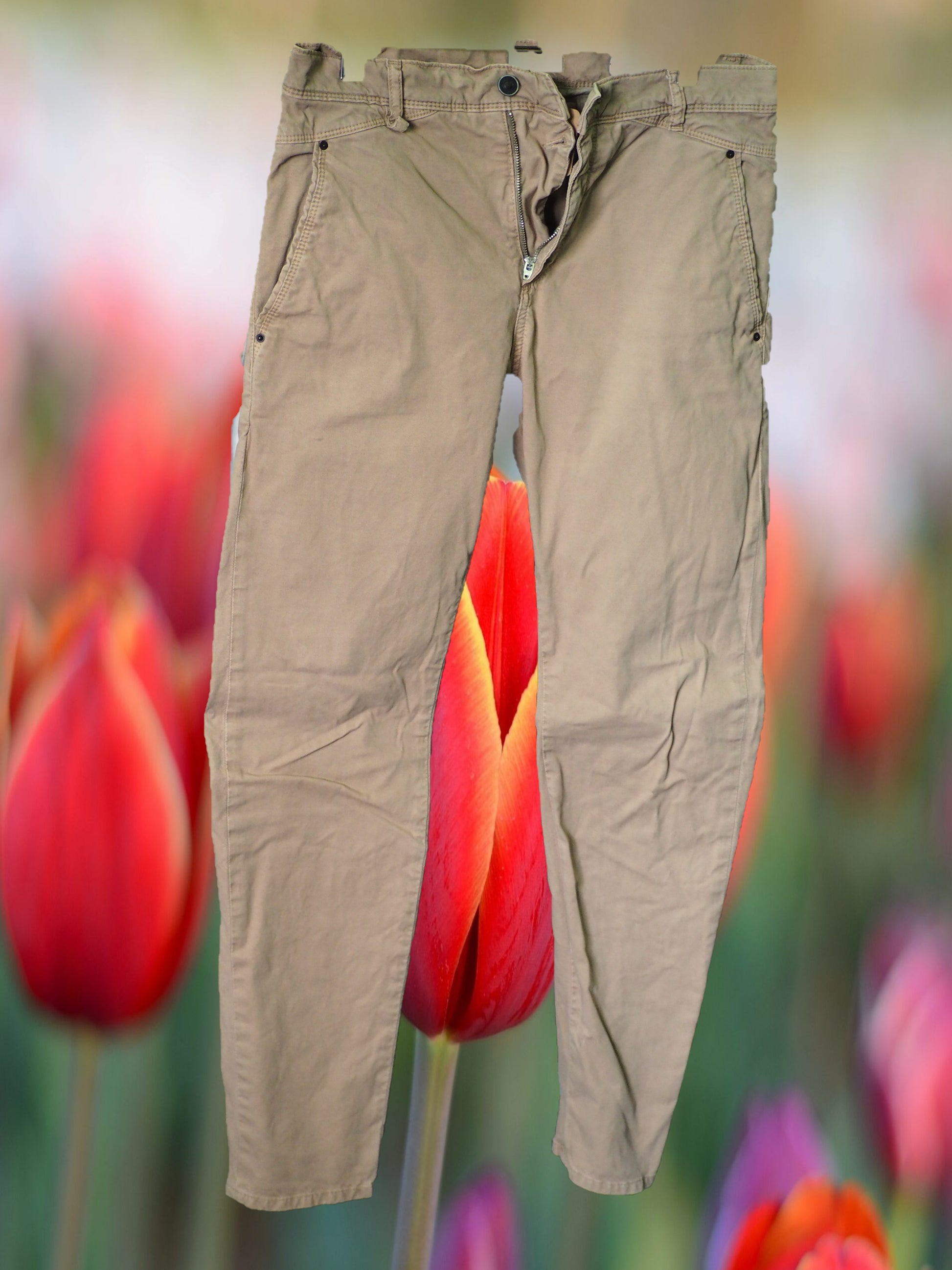 PANTALÓN CABALLERO TIPO CHINO MARRÓN