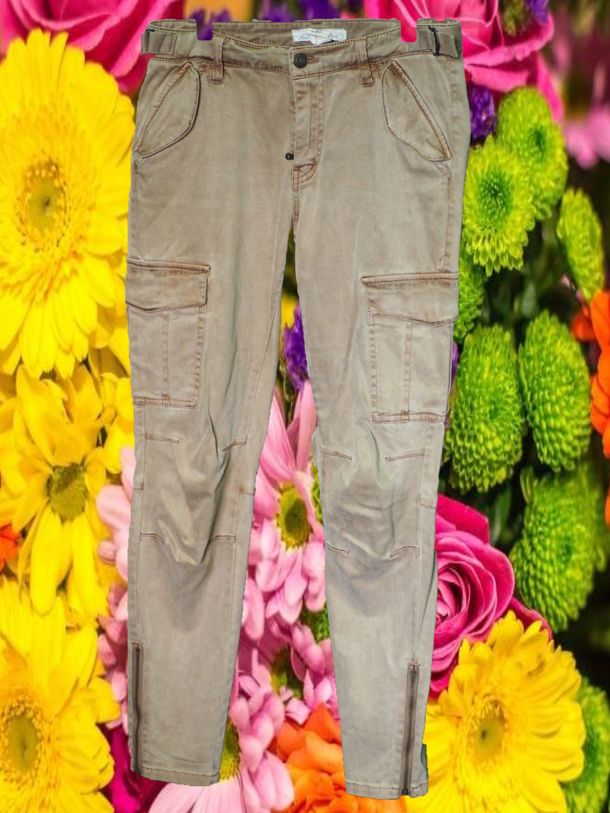 PANTALÓN MUJER DE TELA MARRÓN
