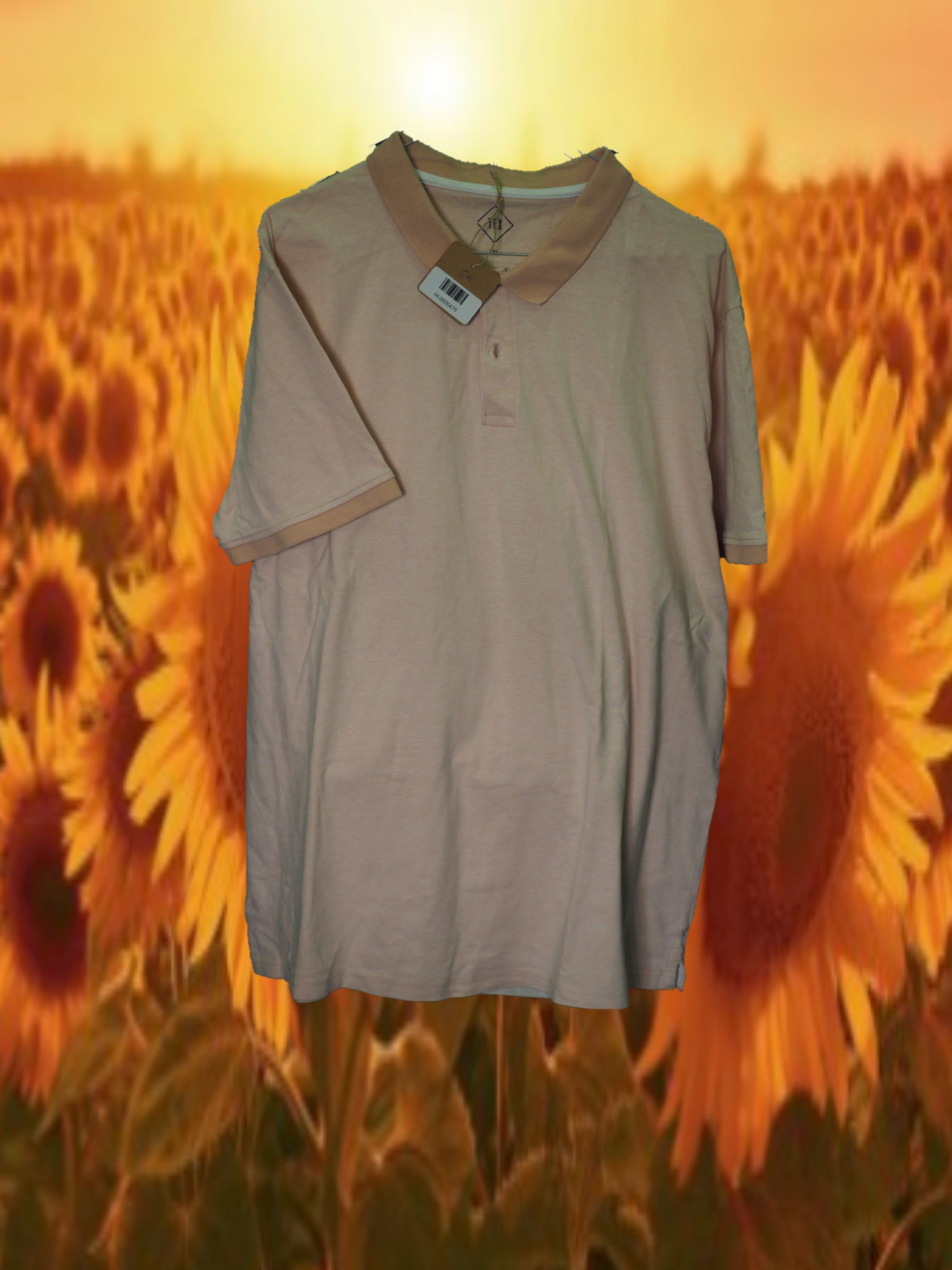 POLO MANGA CORTA HOMBRE ROSA CLARO
