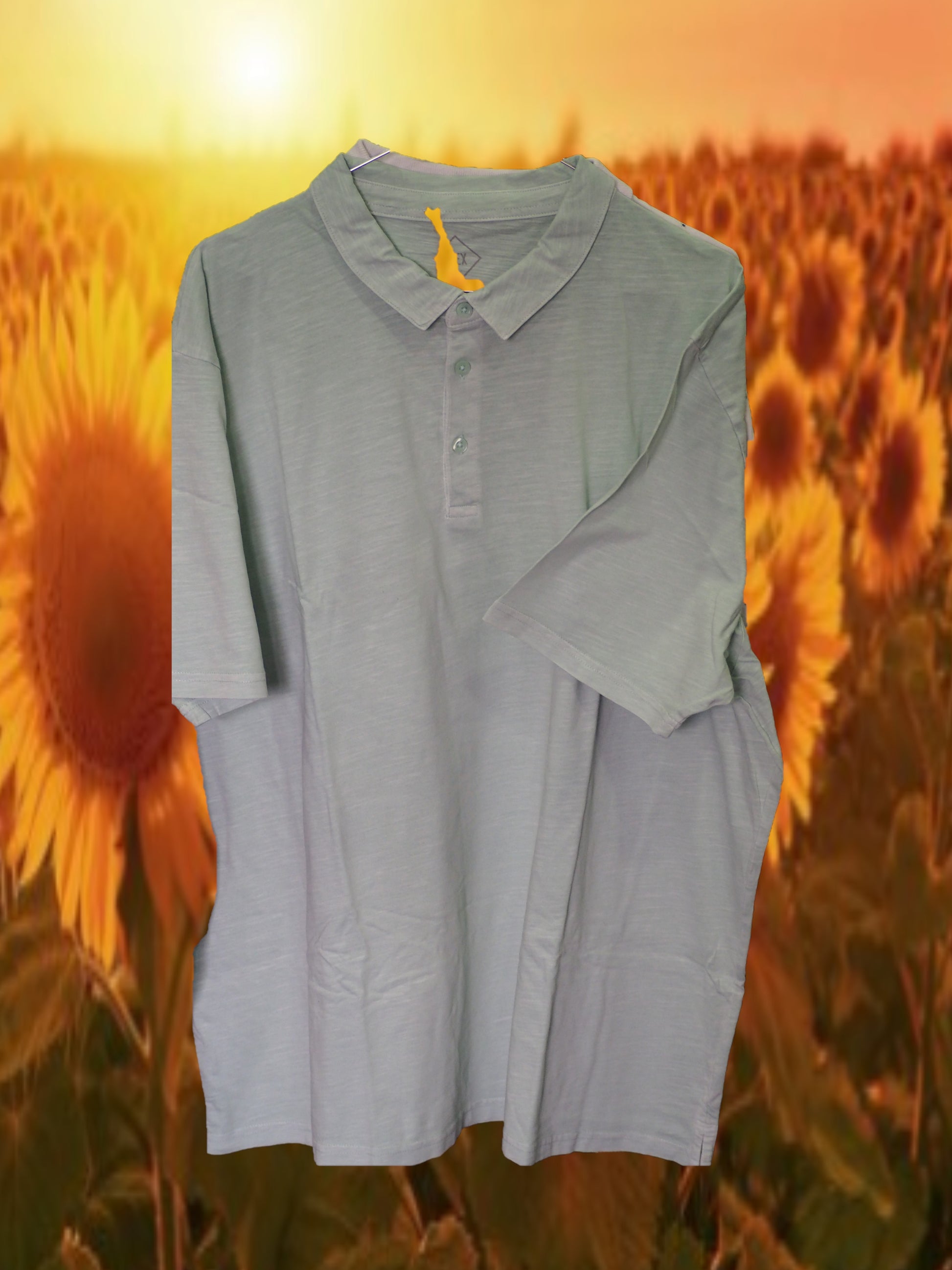 POLO MANGA CORTA HOMBRE VERDE AGUA