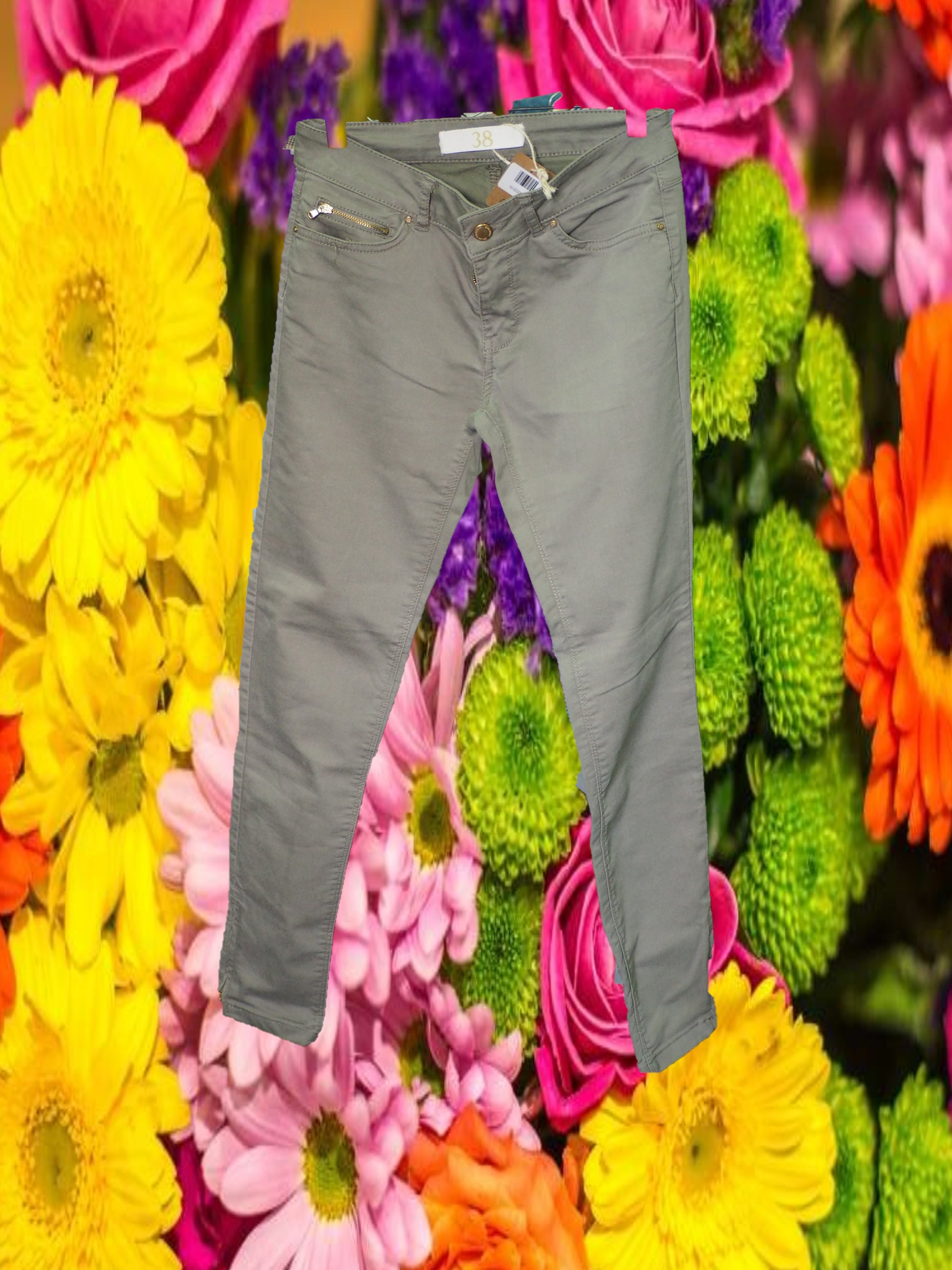 PANTALÓN MUJER VAQUERO VERDE