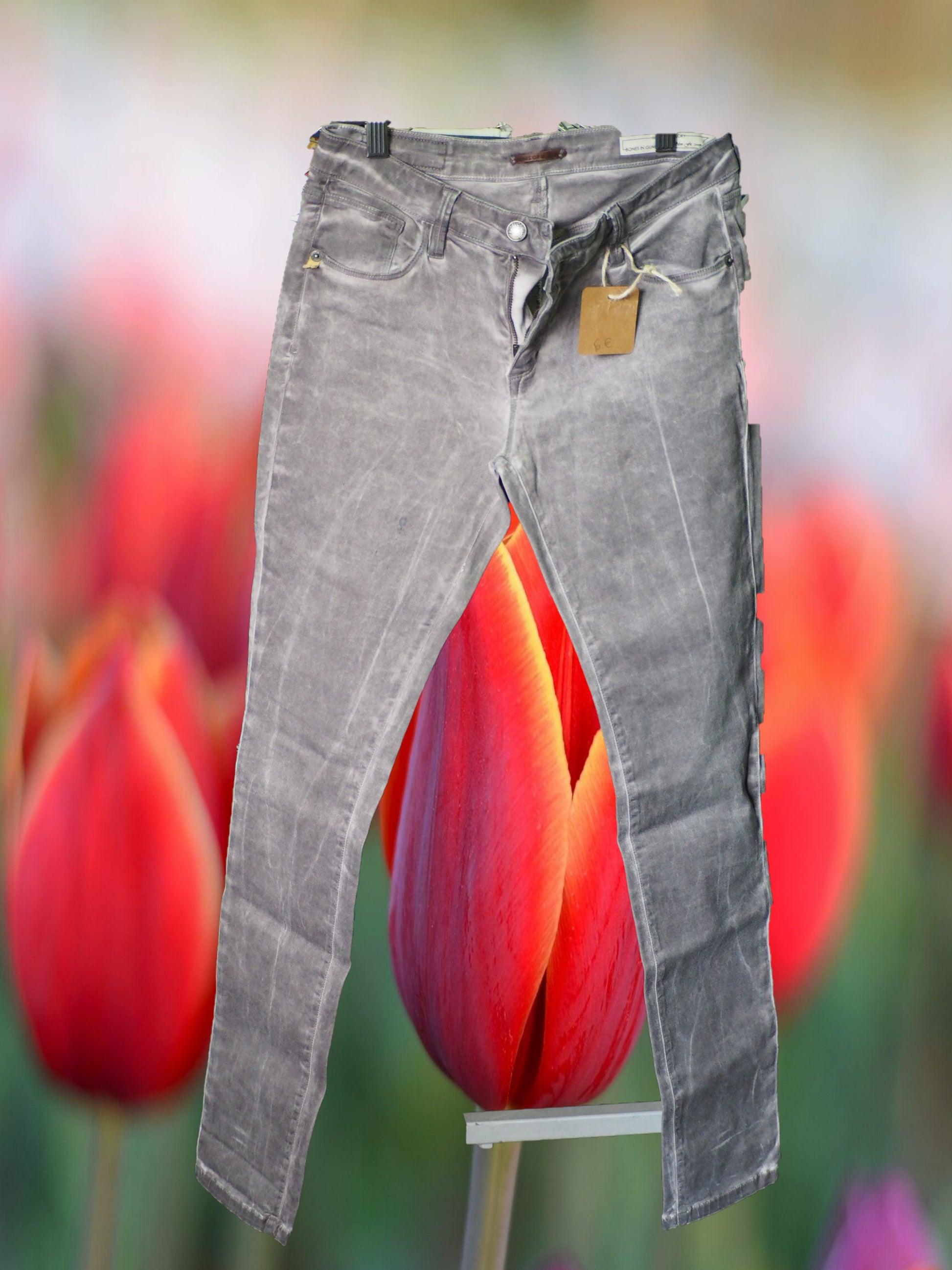 PANTALON MUJER VAQUERO GRIS