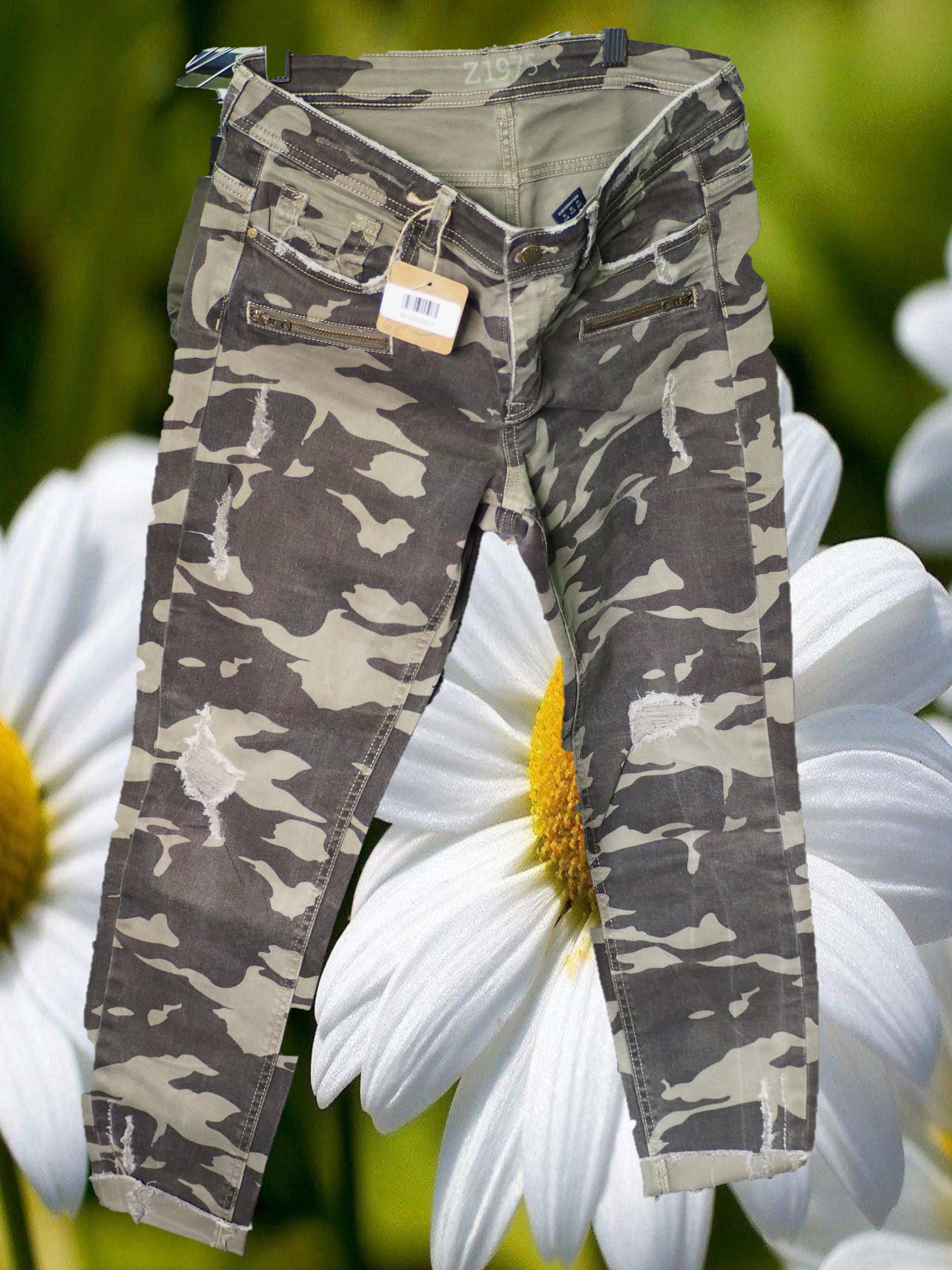 PANTALÓN MUJER VAQUERO VERDE MILITAR
