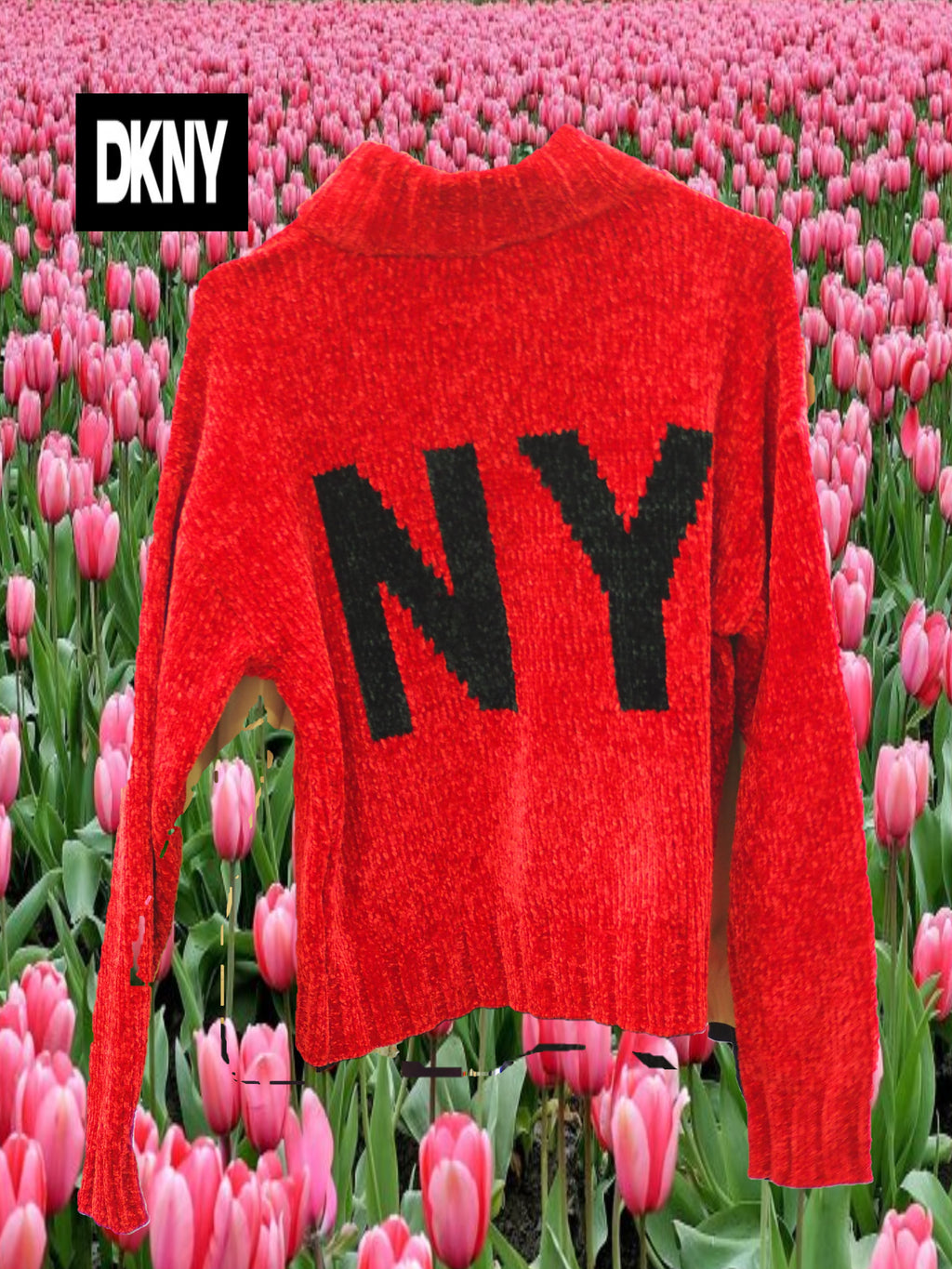 JERSEY ROJO CON SERIGRAFÍA DKNY