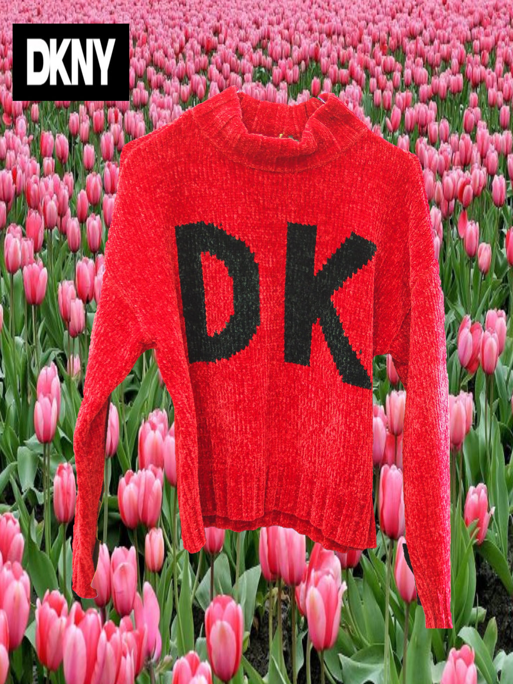 JERSEY ROJO CON SERIGRAFÍA DKNY