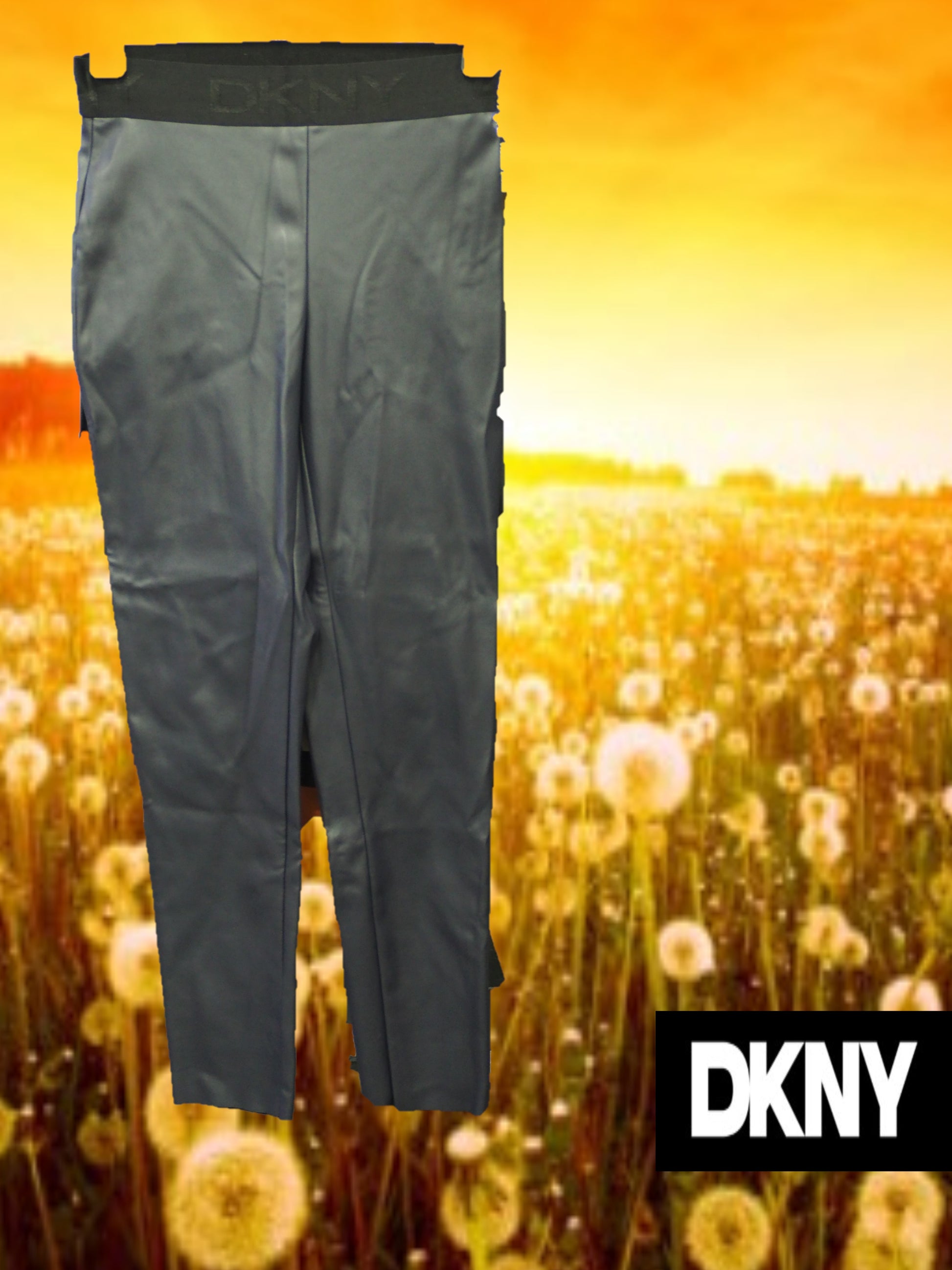 LEGGING AZUL MARINO POLIPIEL CON GOMA DKNY