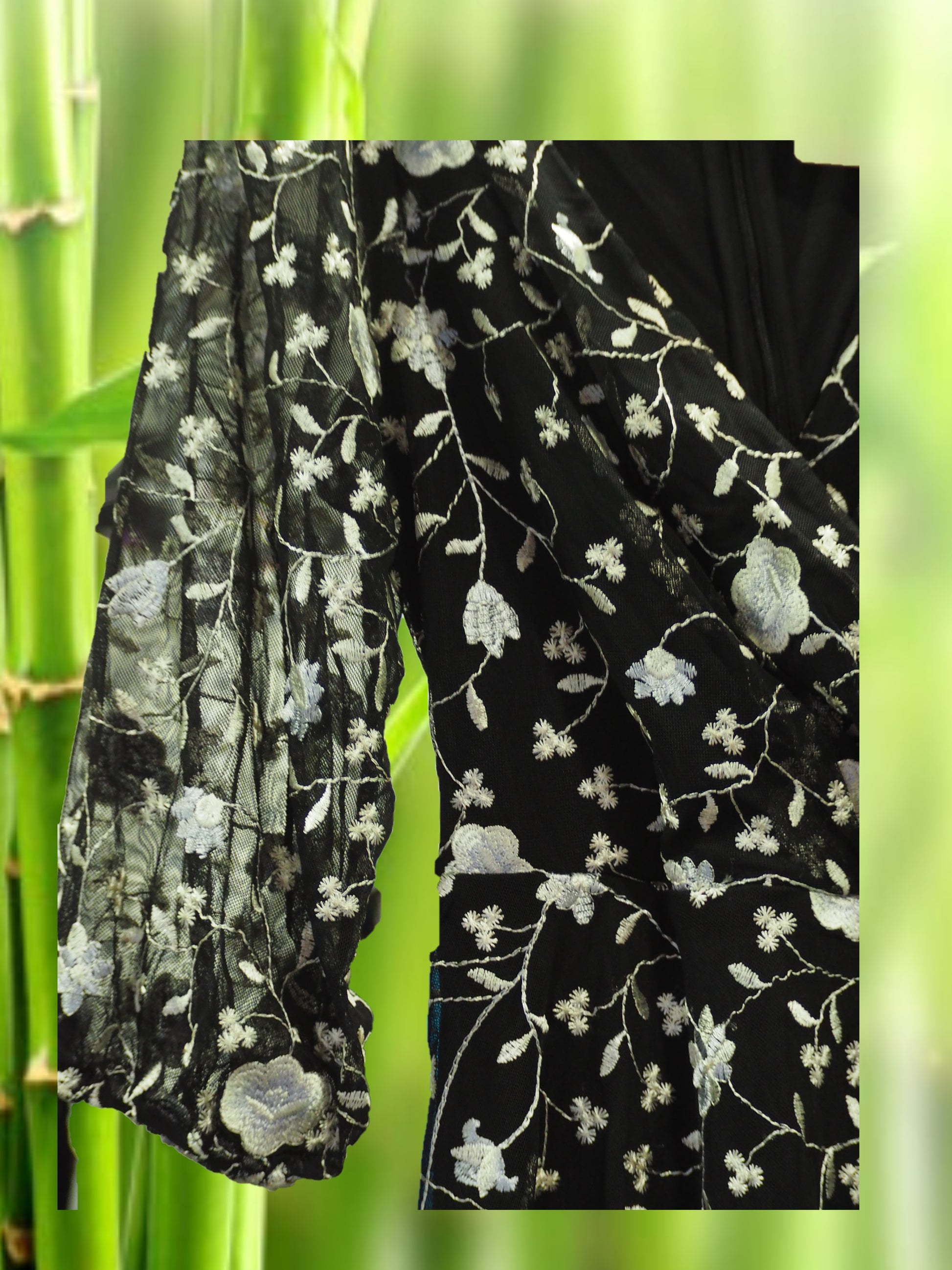 VESTIDO LARGO MIDI NEGRO LARGA FRANCESA CON ESTAMPADO DKNY