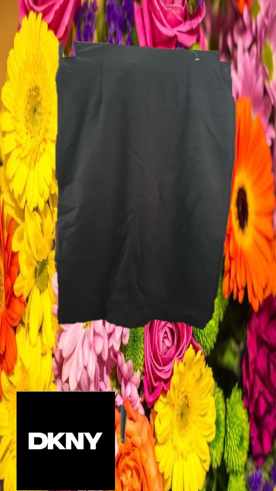 FALDA NEGRA MIDI ELÁSTICA  DKNY