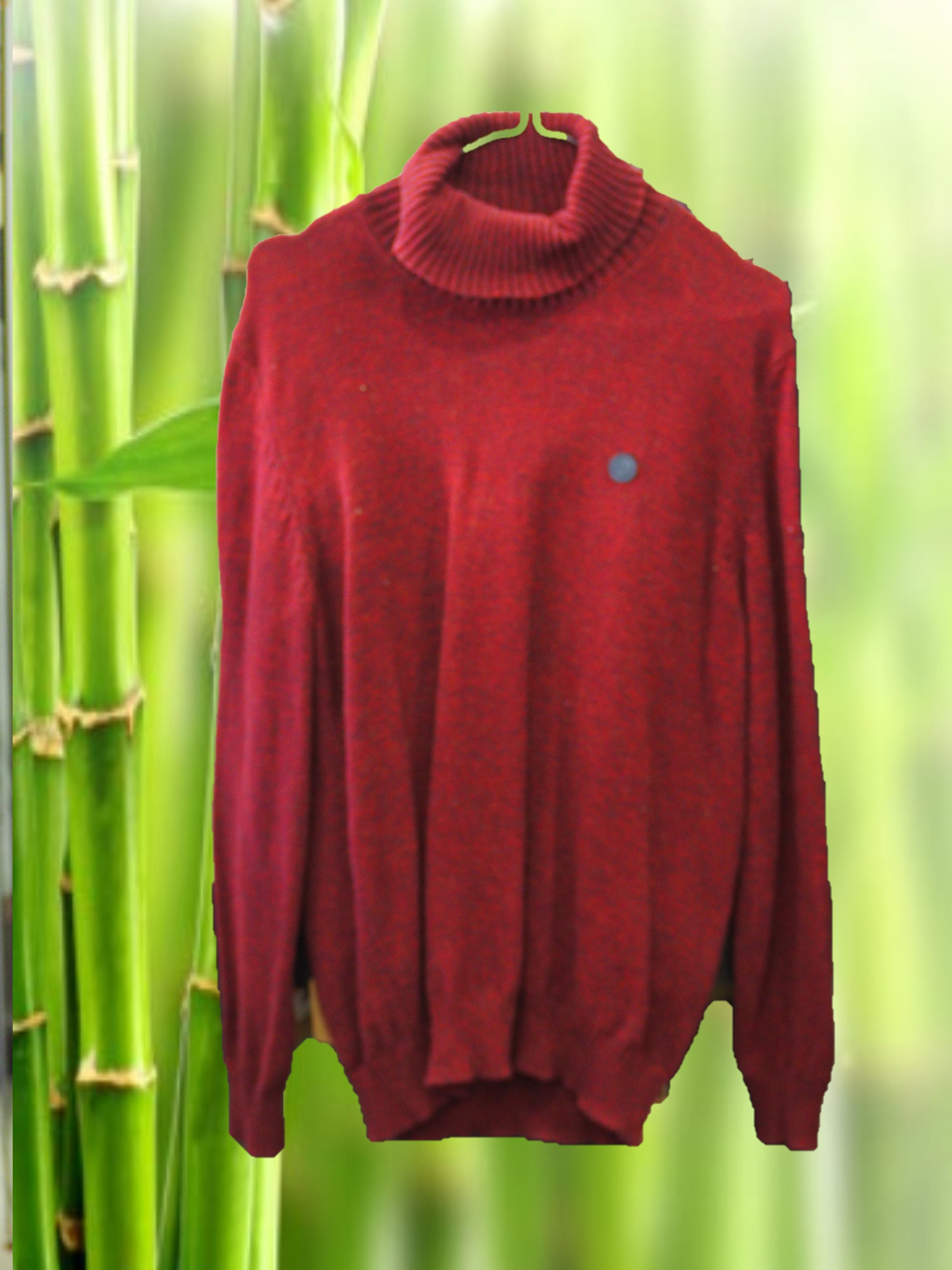 JERSEY GRANATE MUJER CUELLO VUELTO
