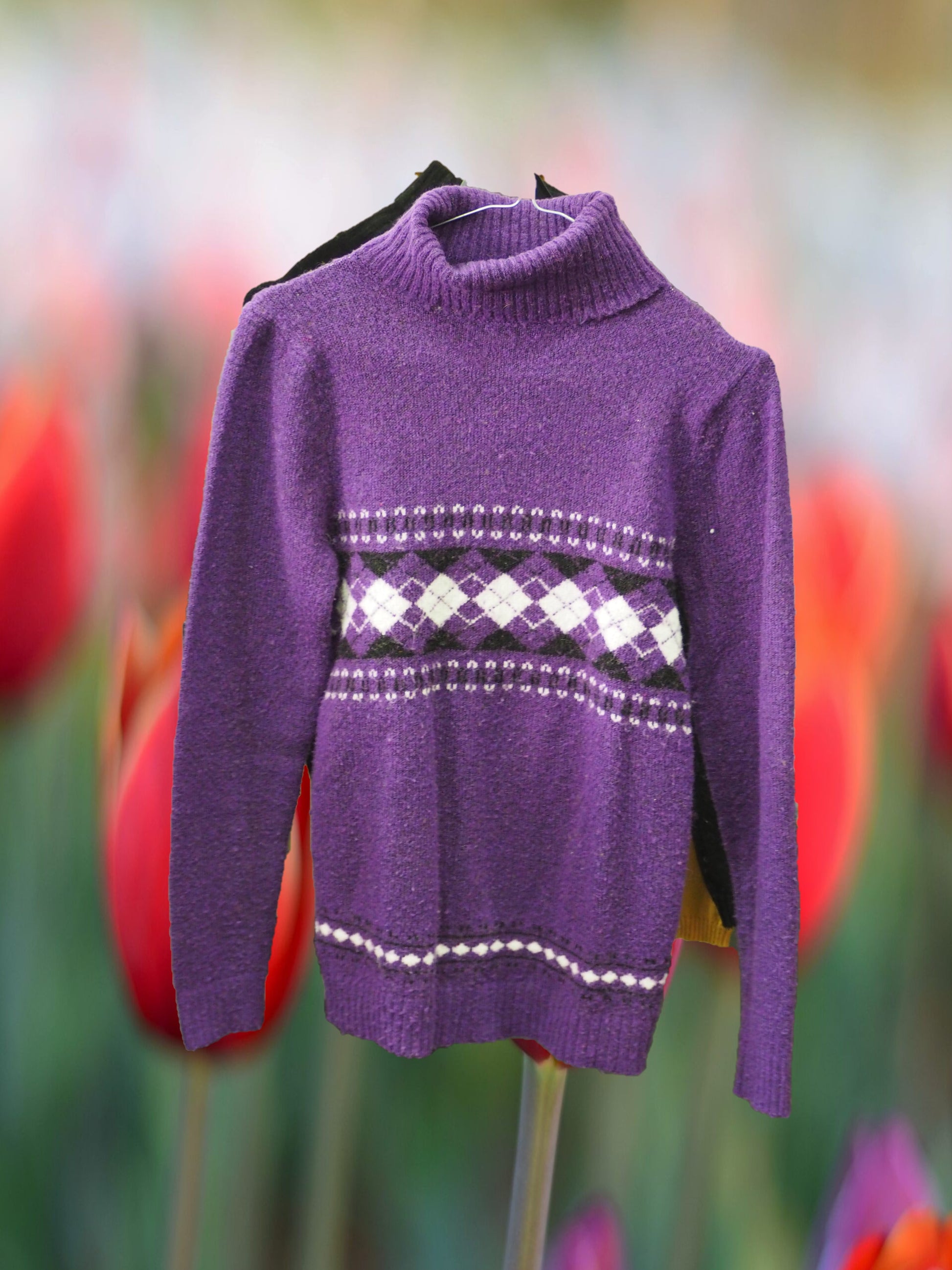 JERSEY MORADO MUJER CUELLO VUELTO