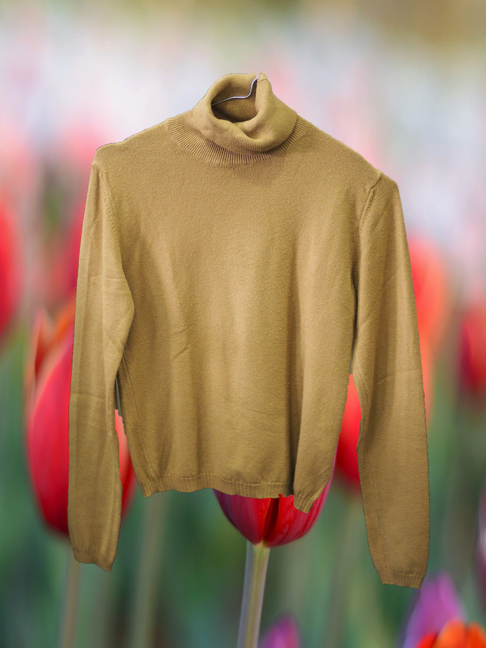 JERSEY MARRÓN MUJER CUELLO VUELTO
