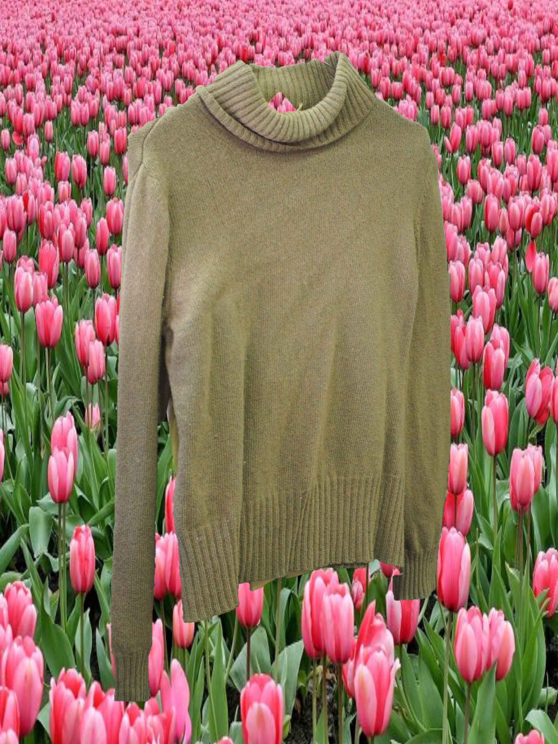 JERSEY MARRÓN MUJER CUELLO VUELTO