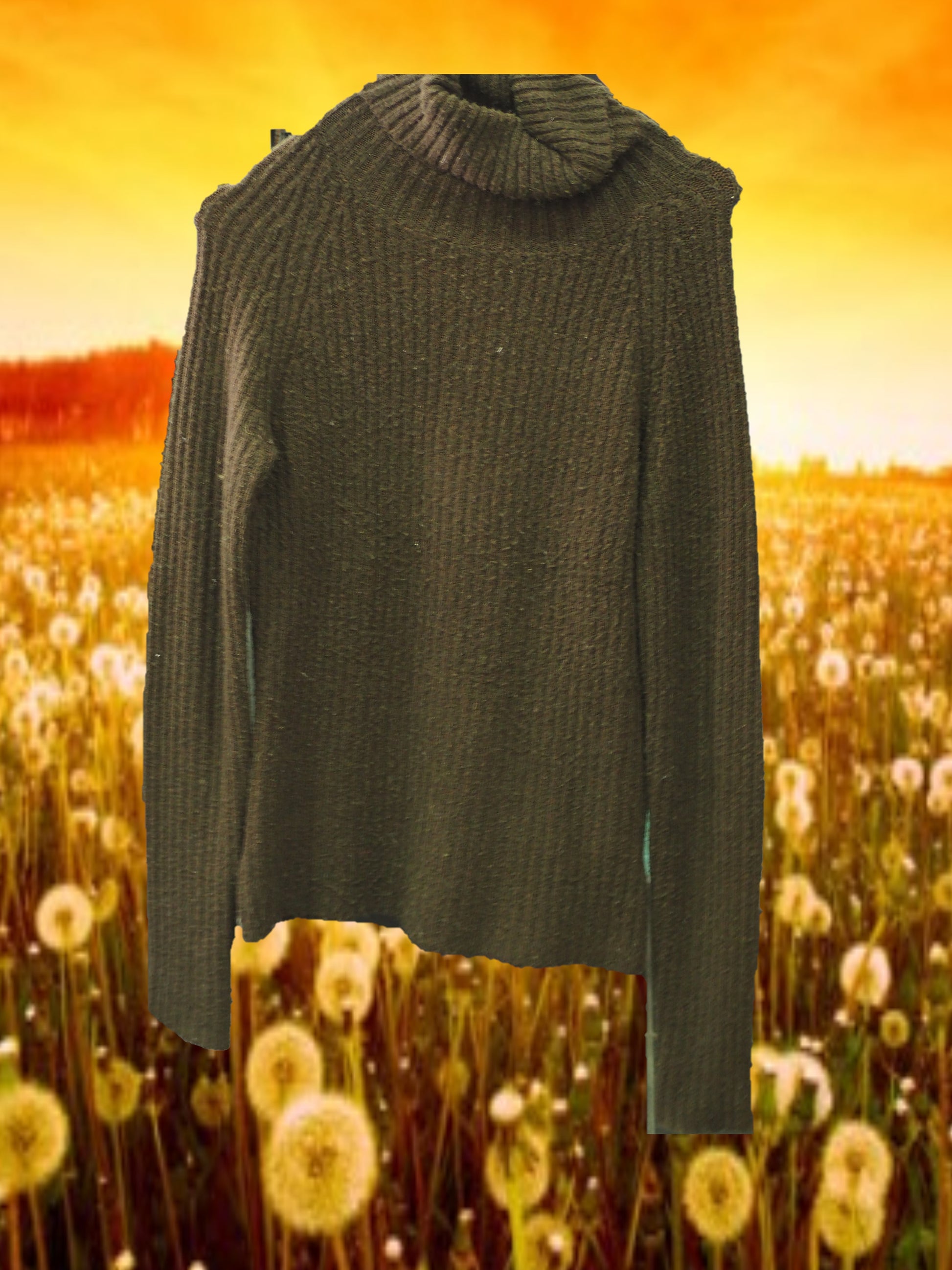 JERSEY MARRON MUJER CUELLO VUELTO